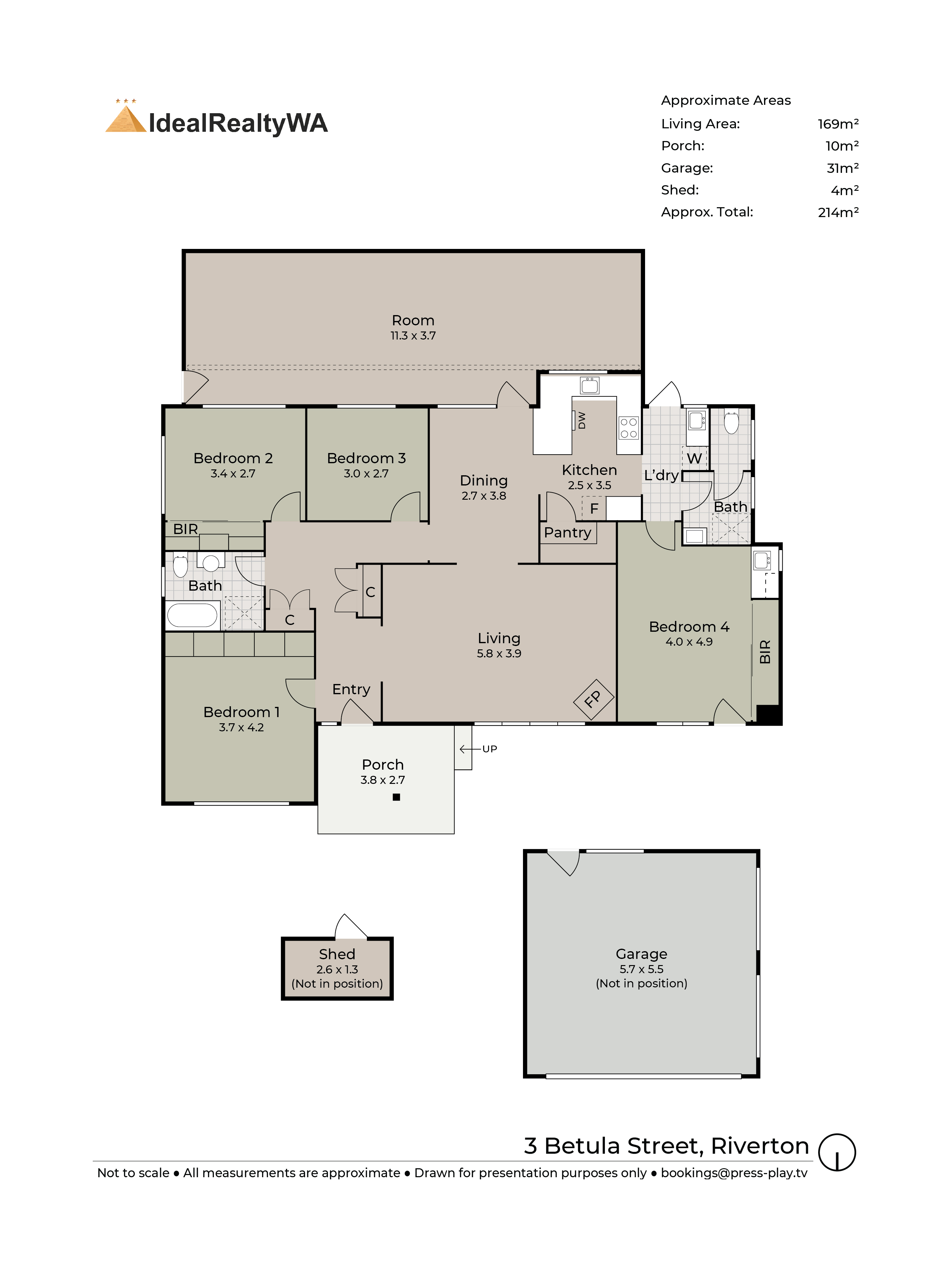 4-bedroom house at 3 Betula Street, Riverton, WA 6148, Canning, Western Australia