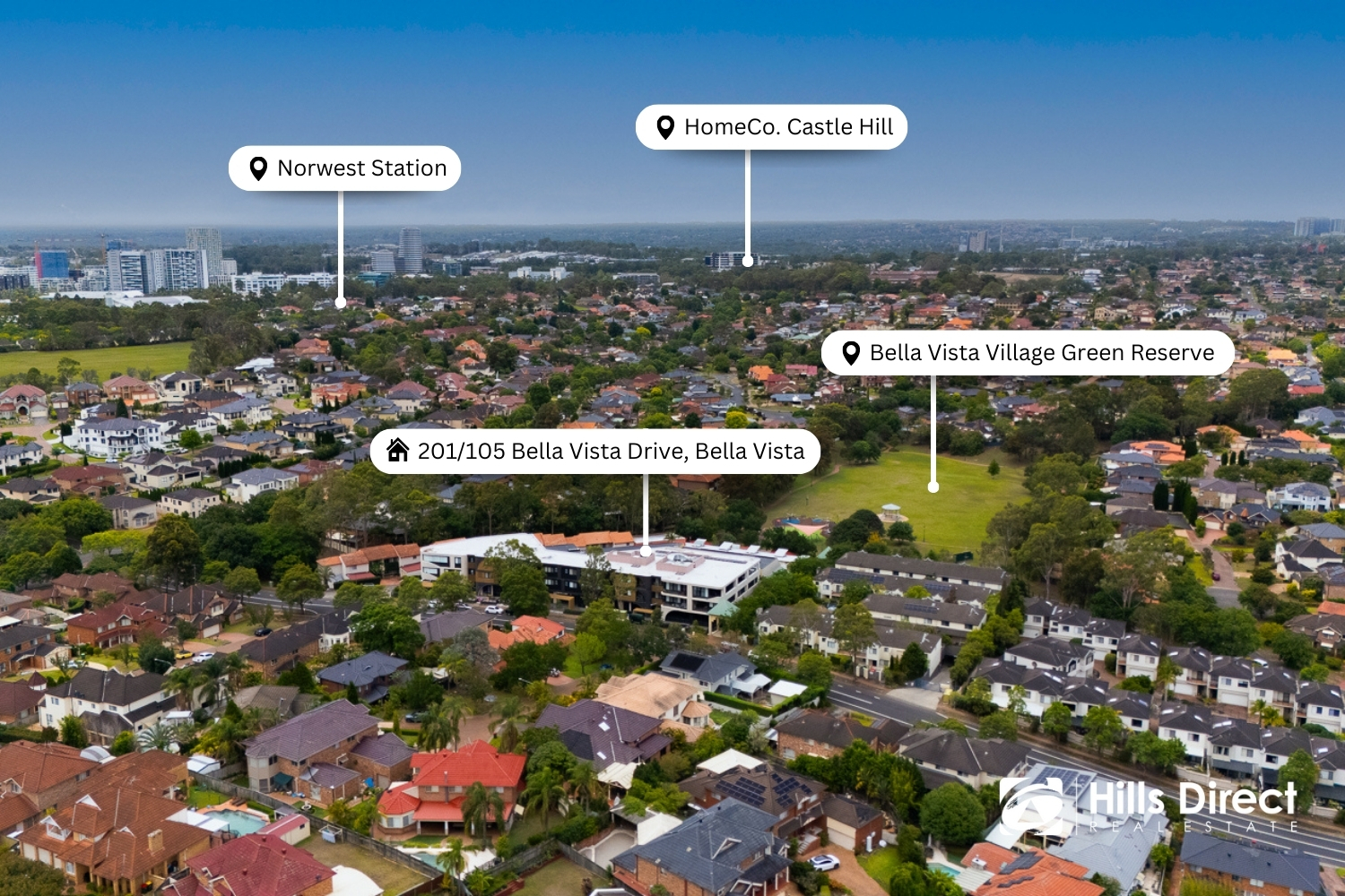 2-bedroom unit at 201/105 Bella Vista Drive, Bella Vista, NSW 2153, The Hills, New South Wales