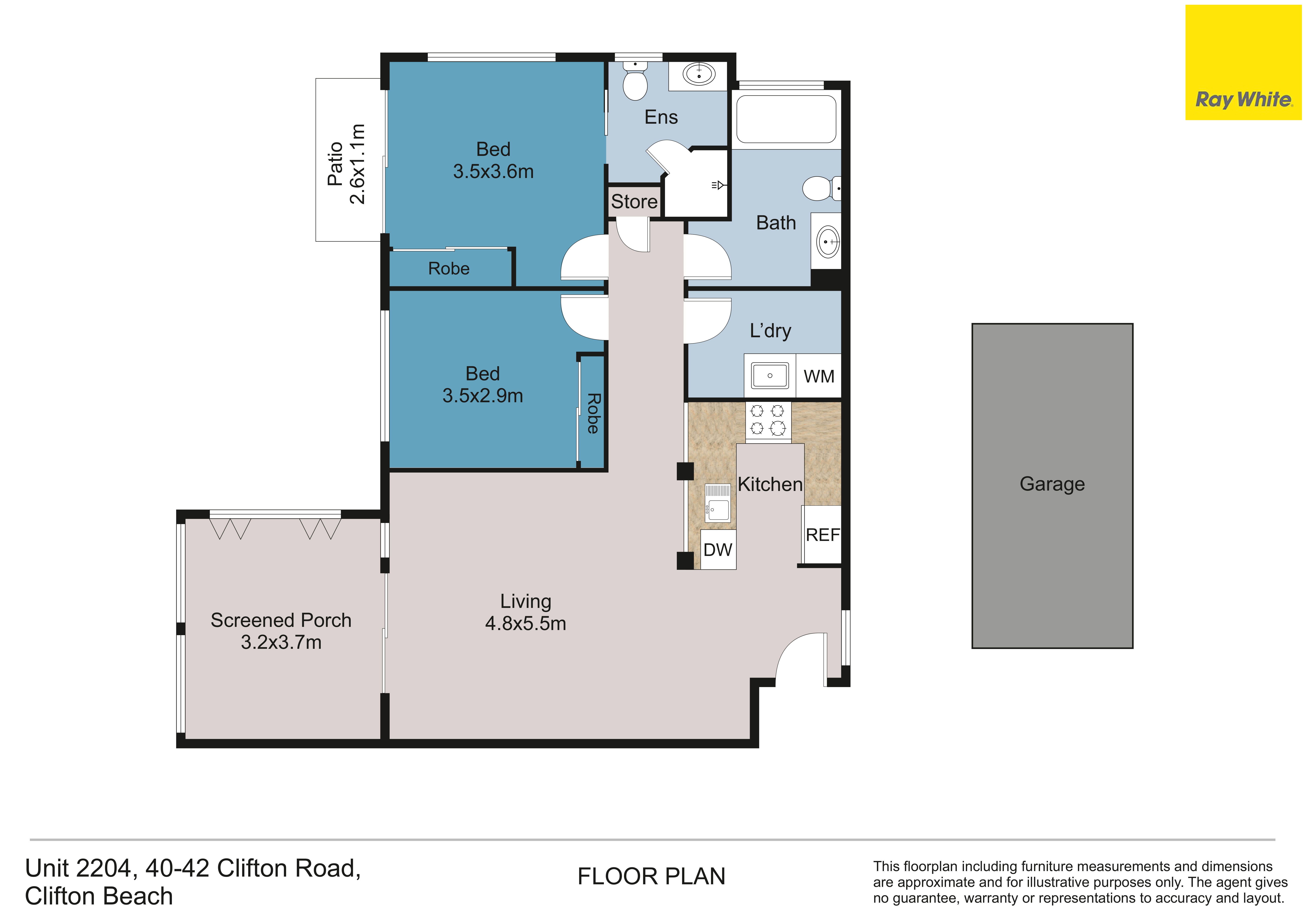 2-bedroom unit at 2204/40-42 Clifton Road, Clifton Beach, QLD 4879, Cairns, Queensland