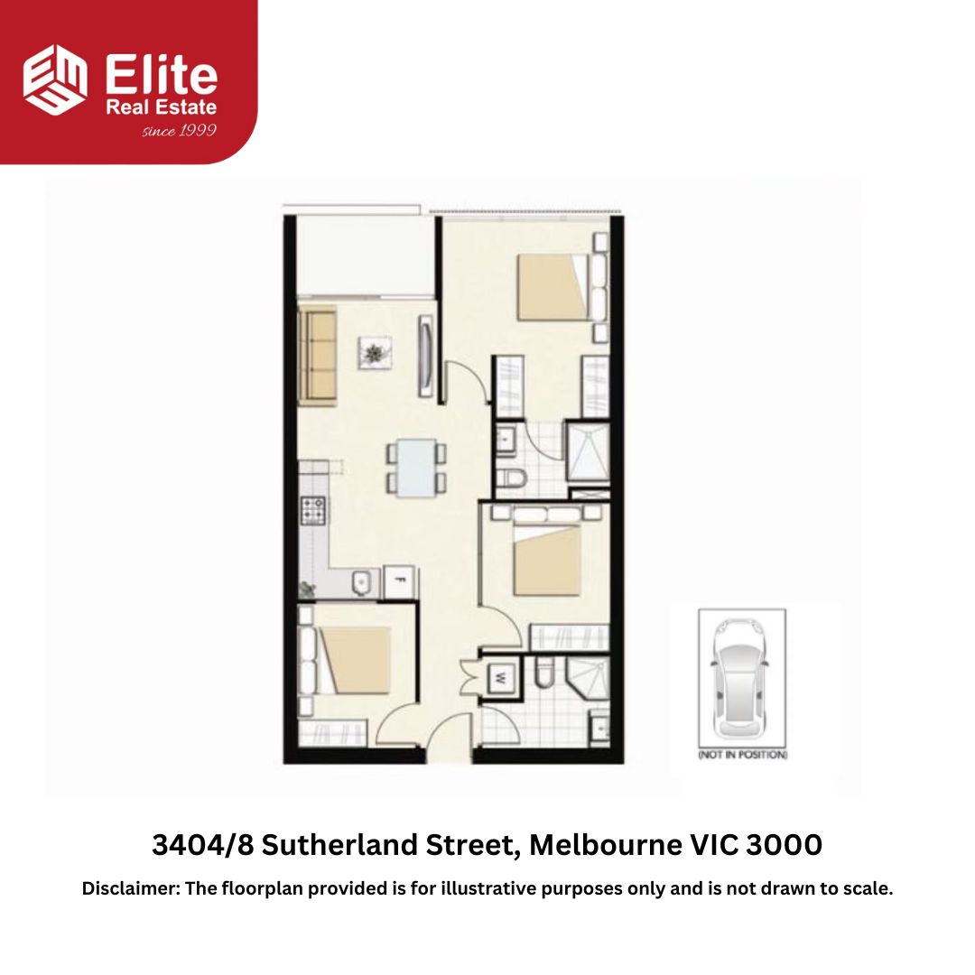 3-bedroom unit at 3403/8 Sutherland Street, Melbourne, VIC 3000, Melbourne, Victoria