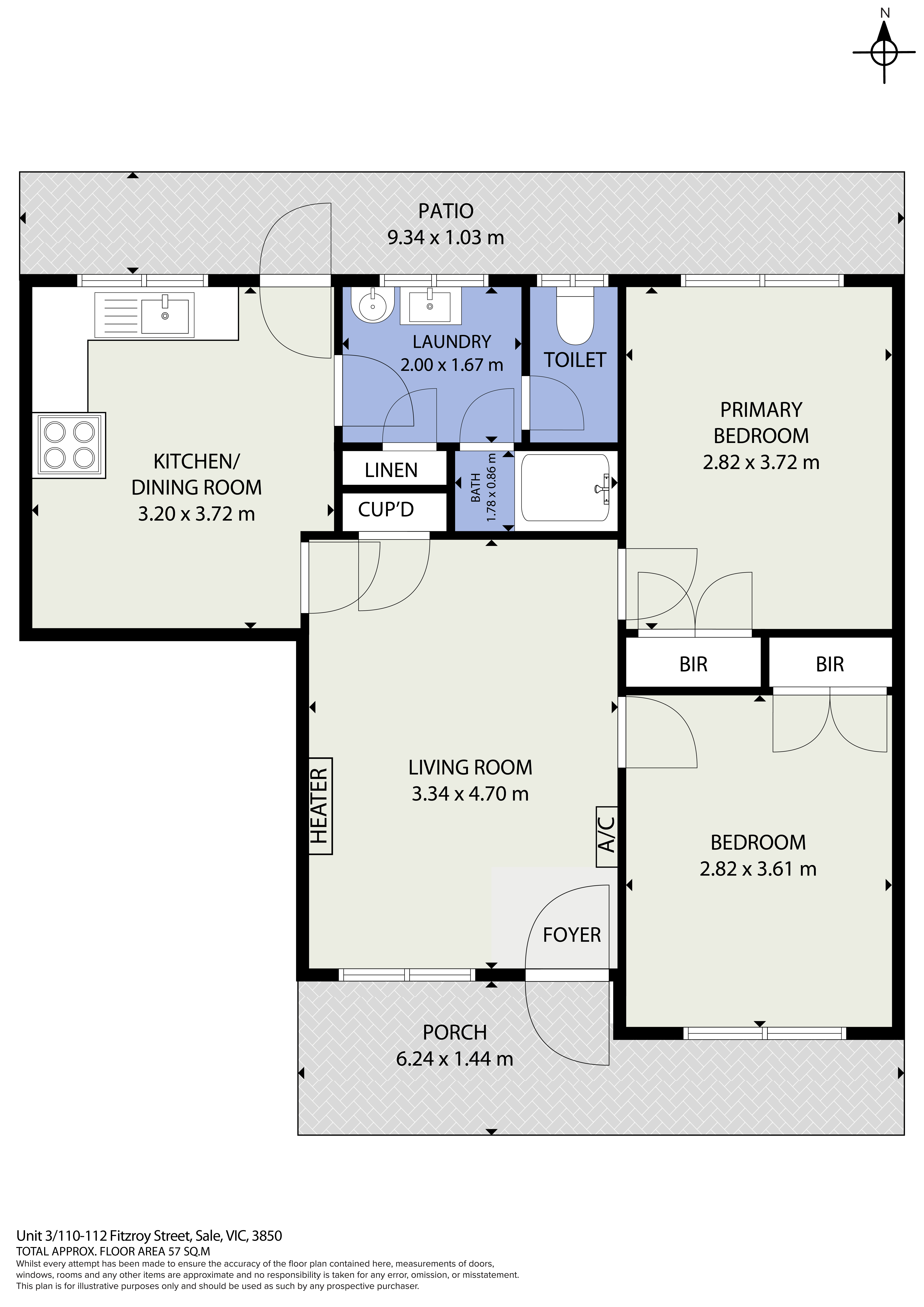 2-bedroom unit at 3/110-112 Fitzroy Street, Sale, VIC 3850, Wellington, Victoria
