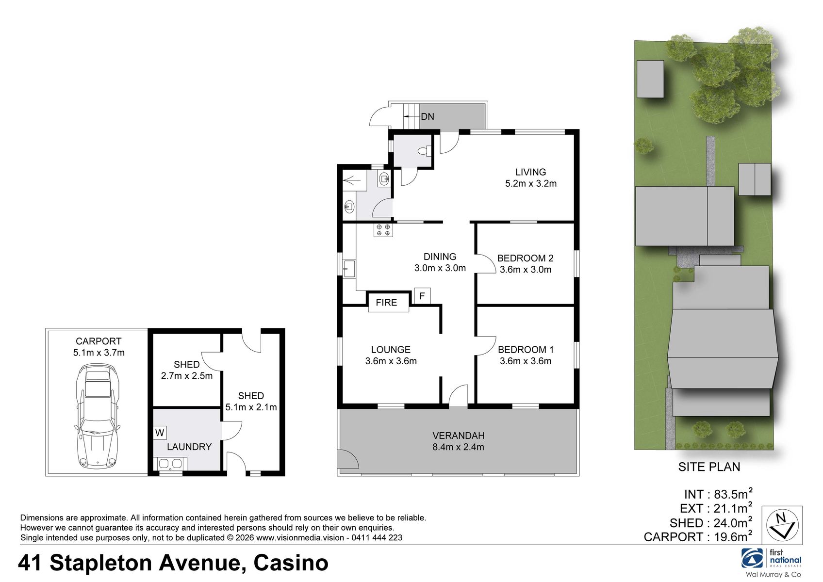 2-bedroom house at 41 STAPLETON AVENUE, Casino NSW 2470, Richmond Valley, New South Wales
