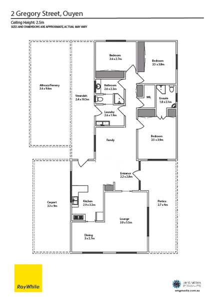 3-bedroom house at 2 GREGORY STREET, Ouyen VIC 3490, Mildura, Victoria