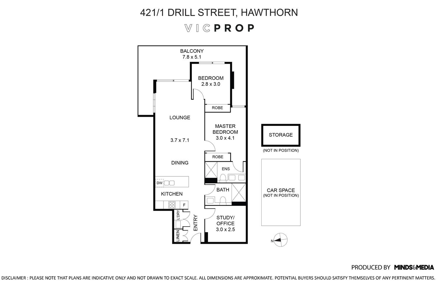 2-bedroom unit at 421/1 Drill Street, Hawthorn, VIC 3122, Boroondara, Victoria