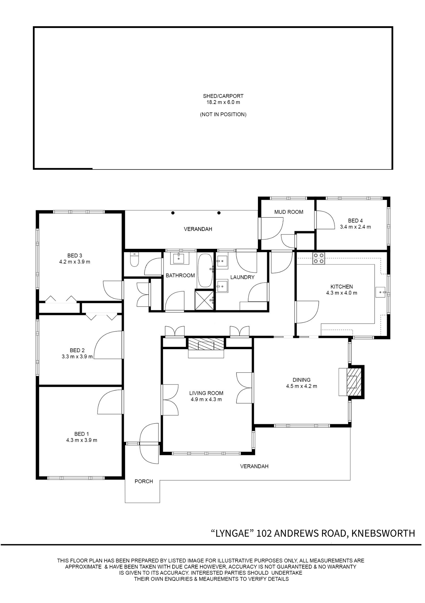 4-bedroom house at 102 Andrews Road, Knebsworth, VIC 3286, Moyne, Victoria