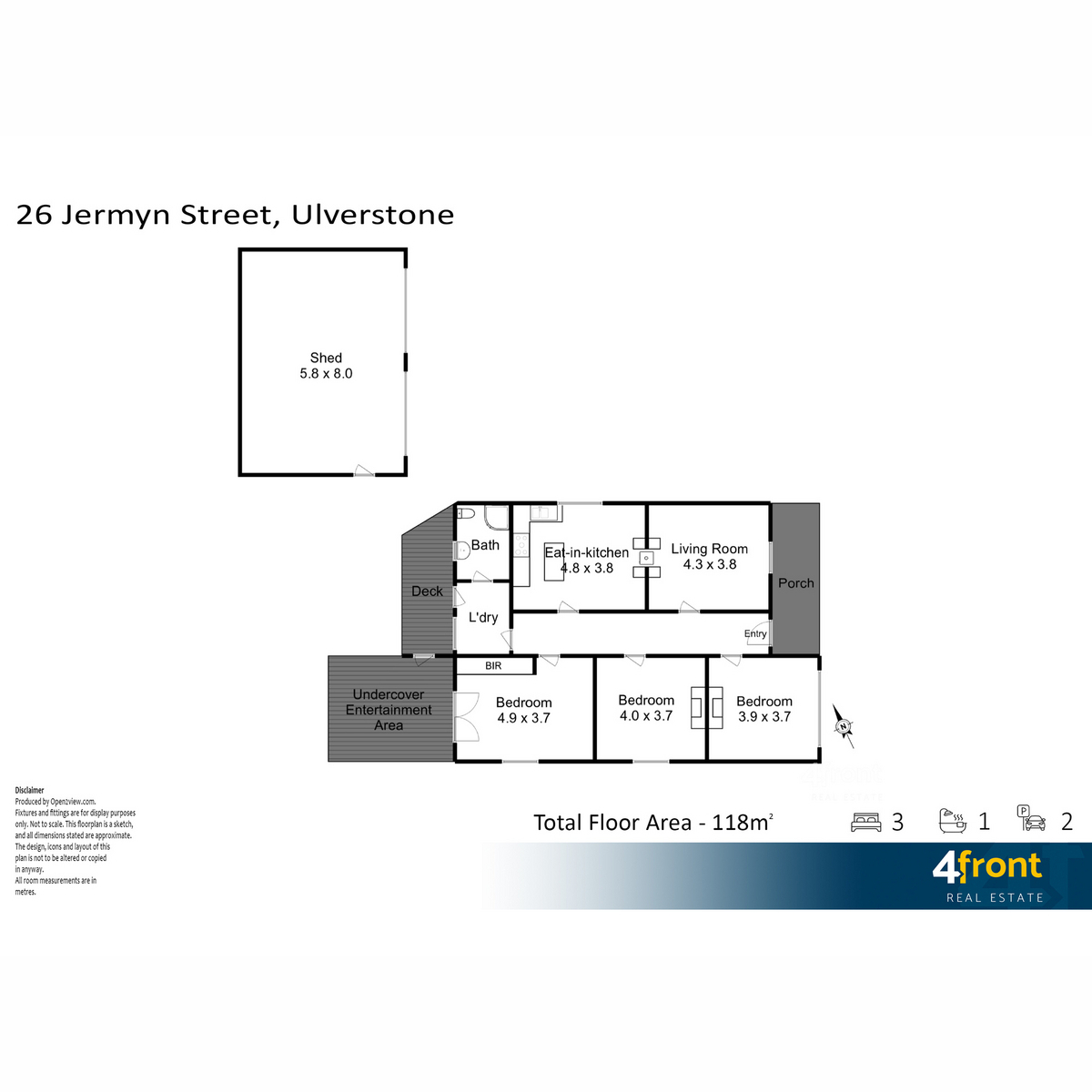 3-bedroom house at 26 Jermyn Street, Ulverstone, TAS 7315, , Tasmania