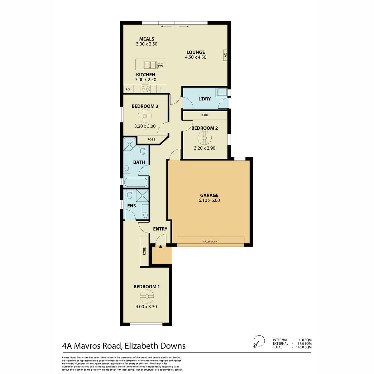 3-bedroom house at 4 Mavros Road, Elizabeth Downs, SA 5113, Playford, South Australia