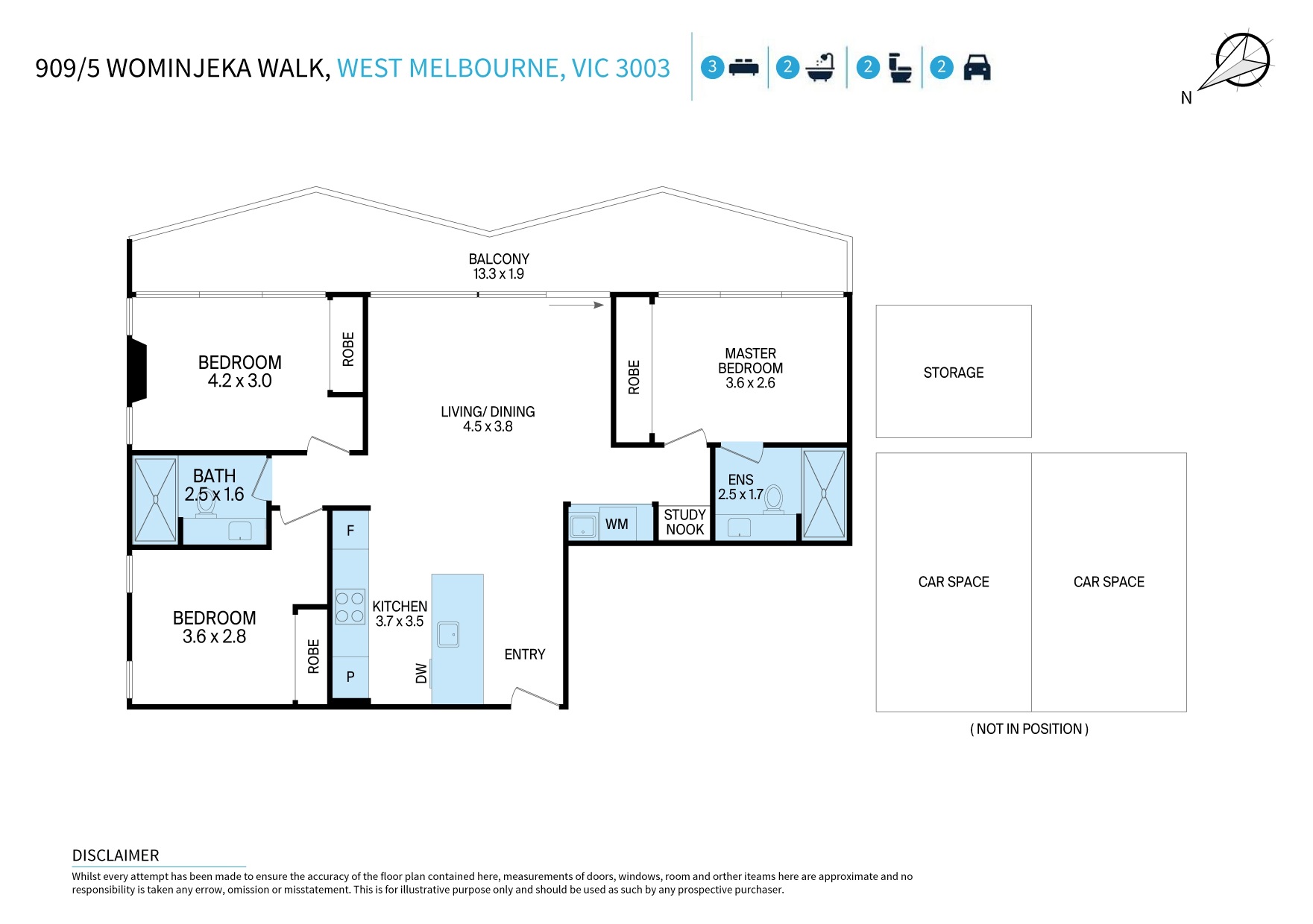 909/5 Wominjeka Walk, West Melbourne, Vic, 3003 - Image 7