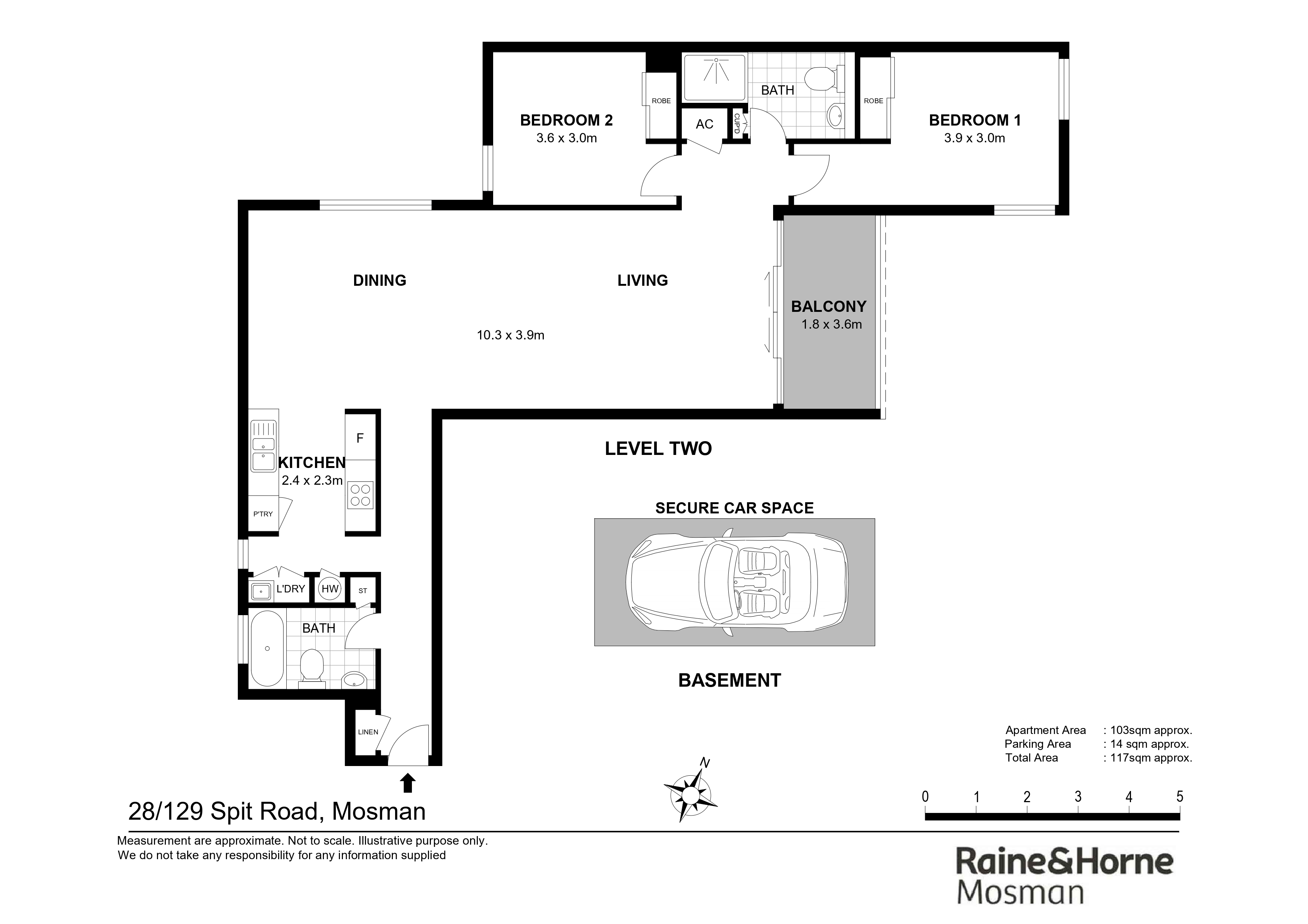2-bedroom unit at 28 129-133 SPIT ROAD, MOSMAN NSW 2088, Mosman, New South Wales