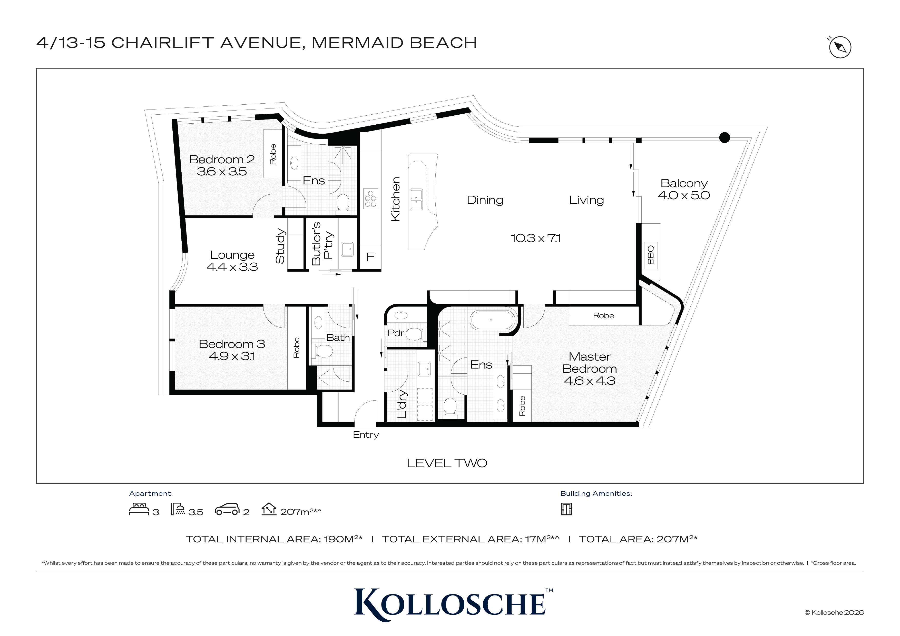 3-bedroom unit at 4/13-15 Chairlift Avenue, Mermaid Beach, Qld, 4218, Gold Coast, Queensland