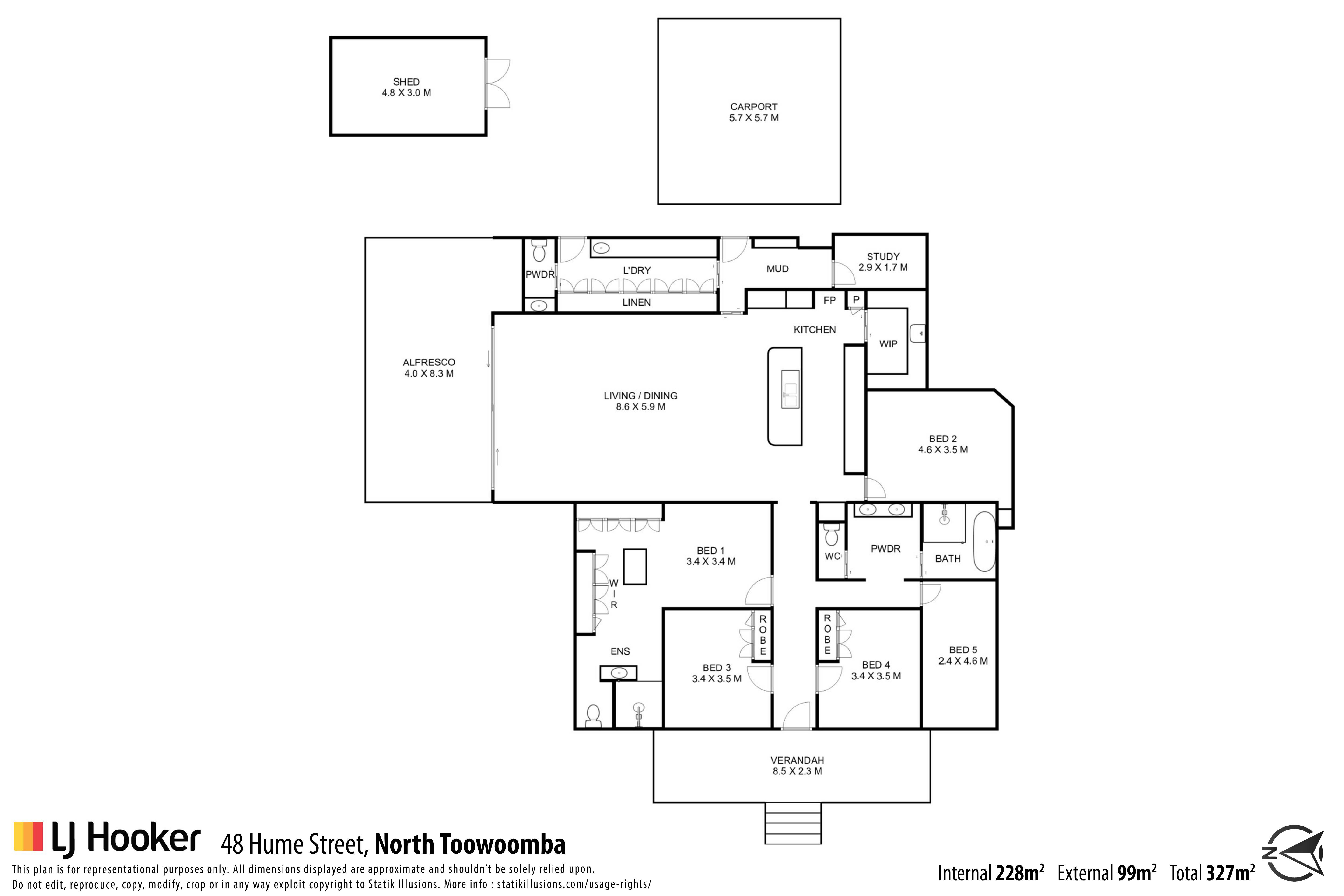 5-bedroom house at 48 HUME STREET, North Toowoomba QLD 4350, Toowoomba, Queensland
