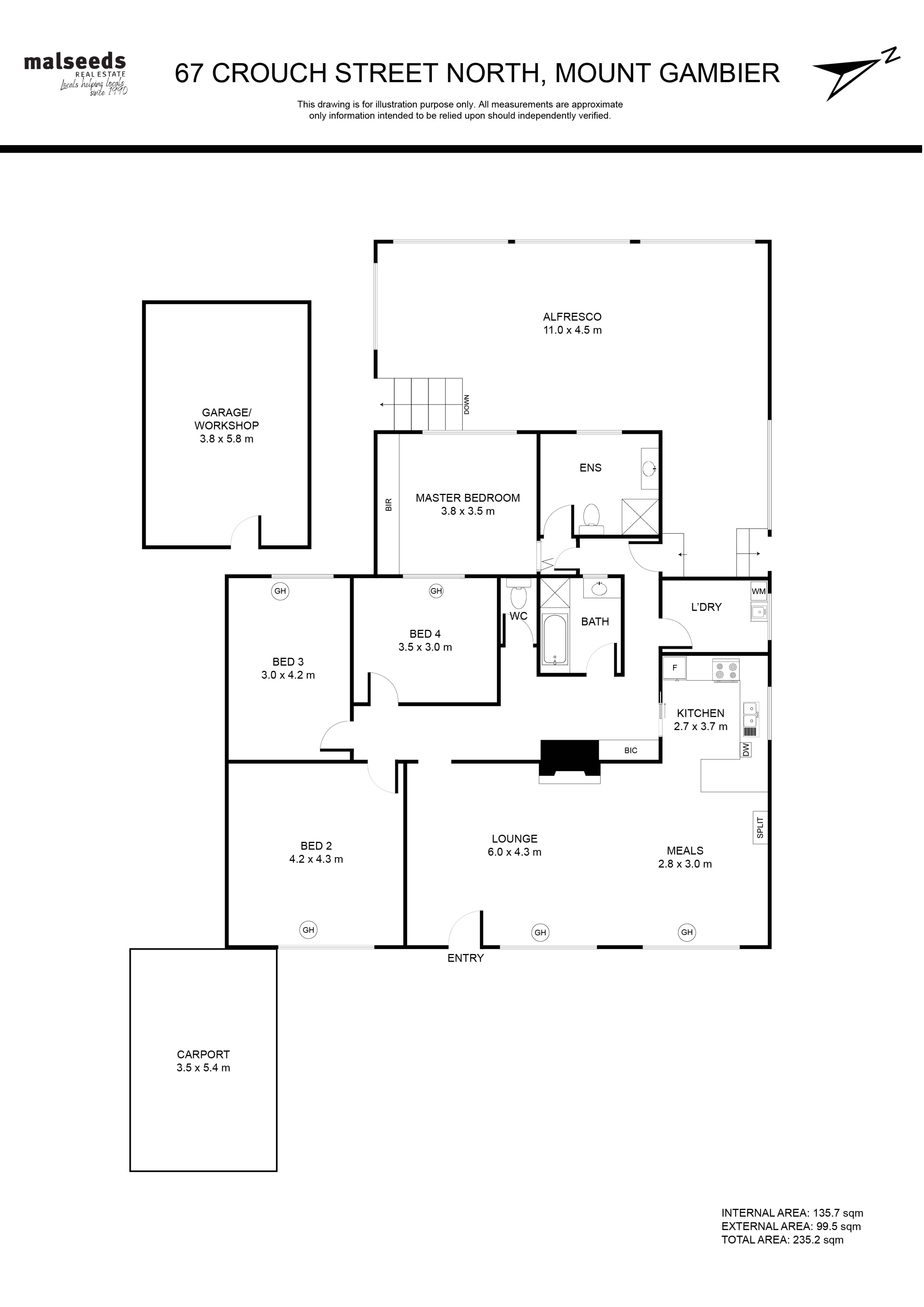 4-bedroom house at 67 Crouch Street North, Mount Gambier, SA 5290, Mount Gambier, South Australia