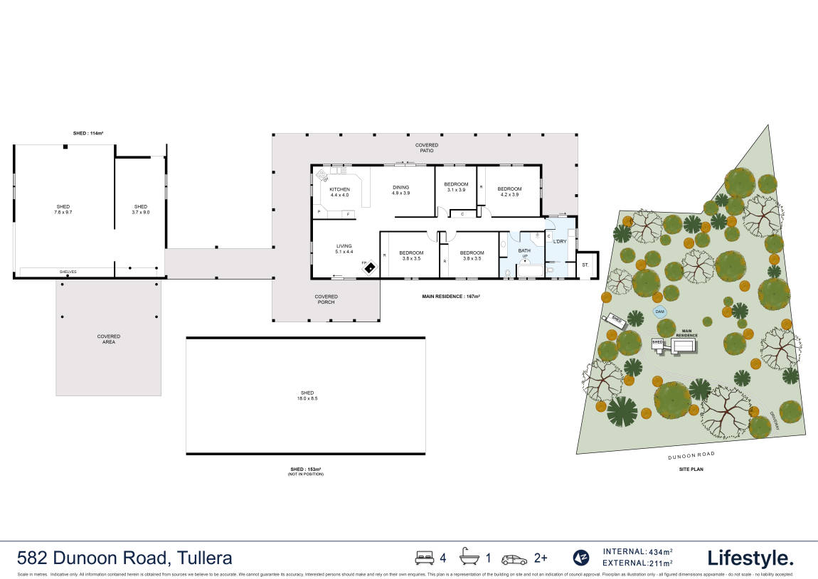 4-bedroom house at 582 DUNOON ROAD, Tullera NSW 2480, Lismore, New South Wales