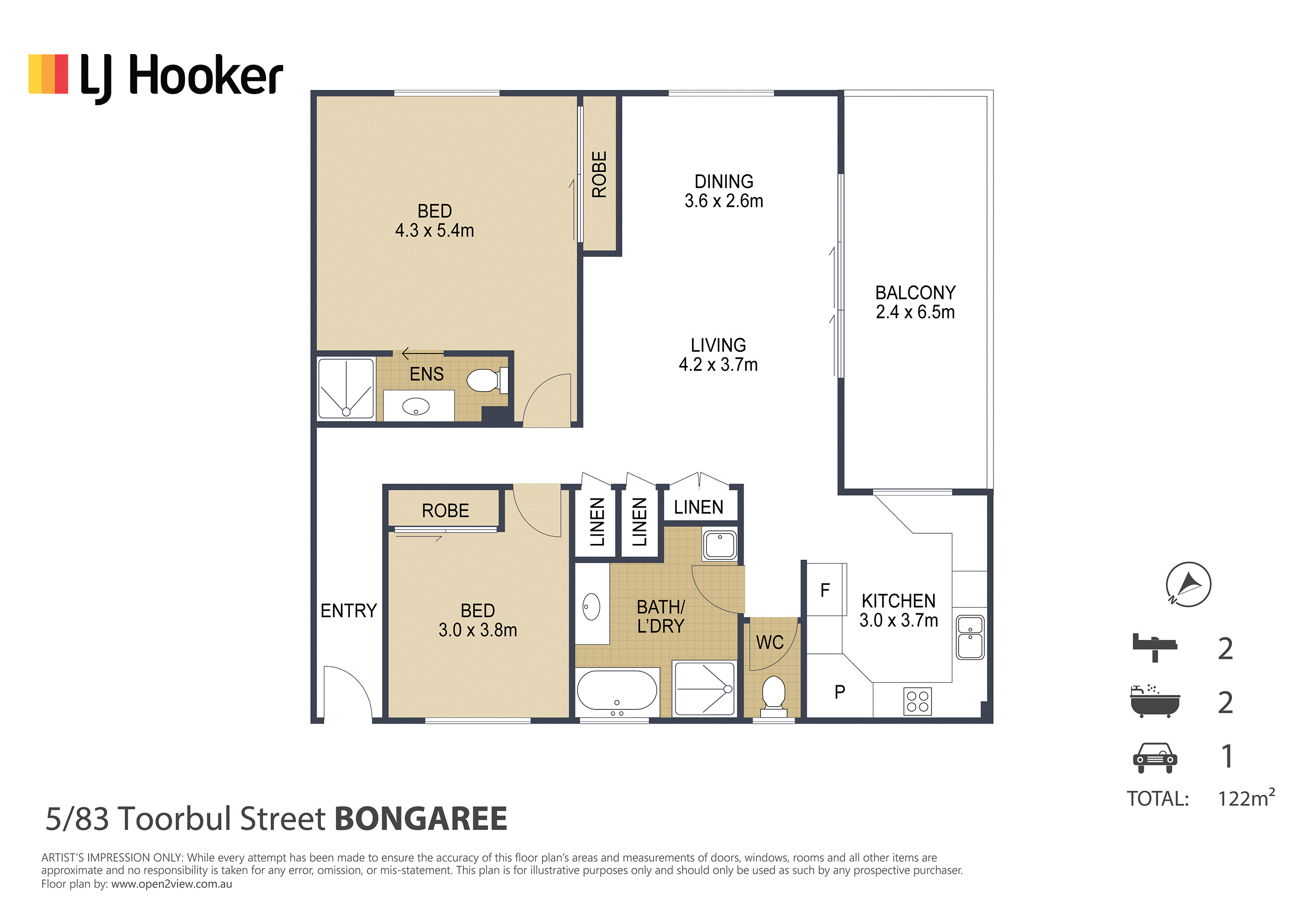 2-bedroom unit at 5/83 Toorbul Street, Bongaree, QLD 4507, Moreton Bay, Queensland