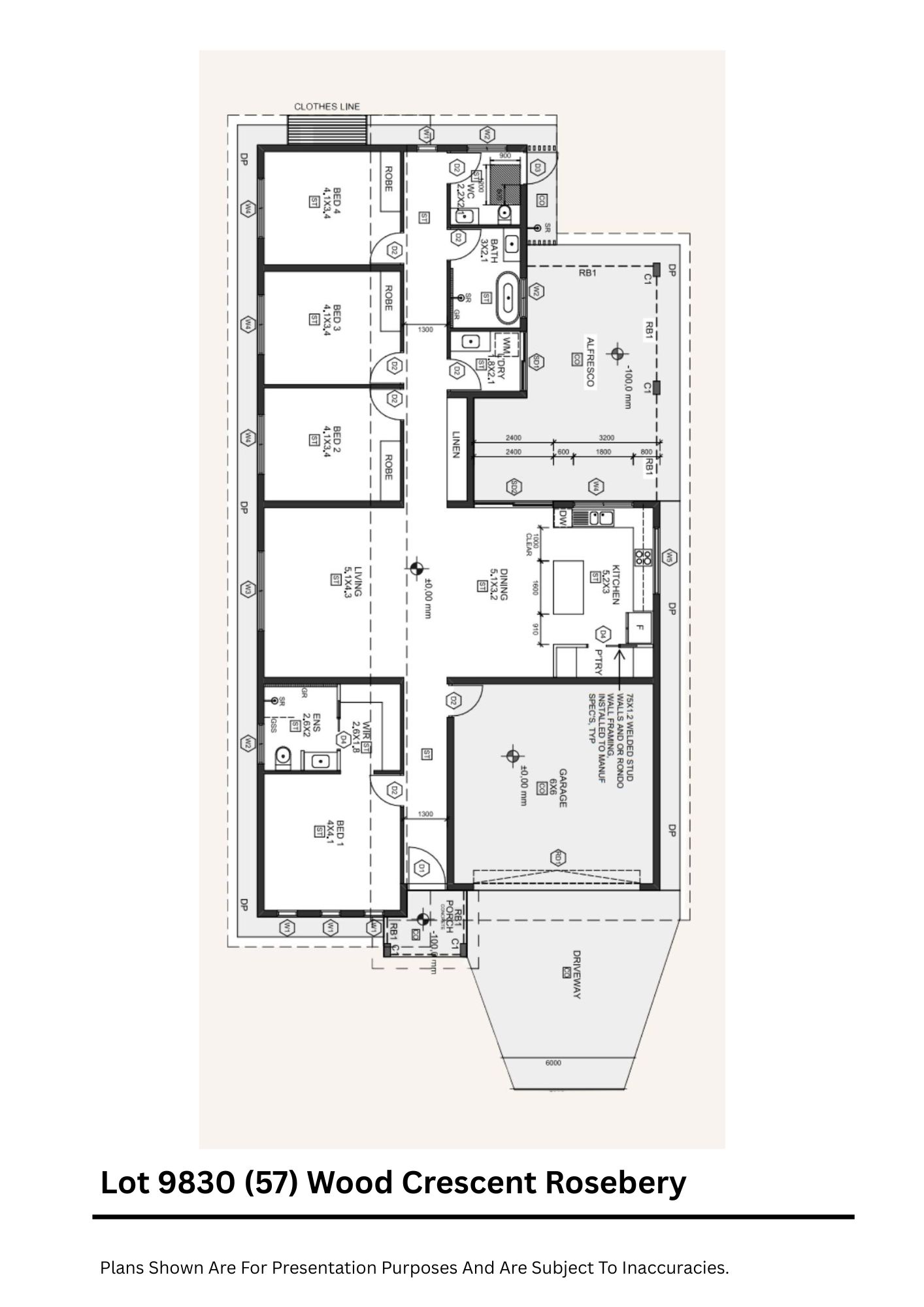 4-bedroom house at 57 Wood Crescent, Rosebery, Nt, 0832, Palmerston, Northern Territory