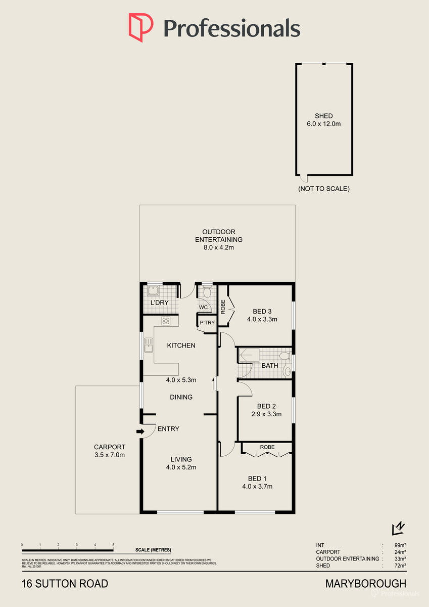 3-bedroom house at 16 Sutton Road, Maryborough, VIC 3465, Central Goldfields, Victoria