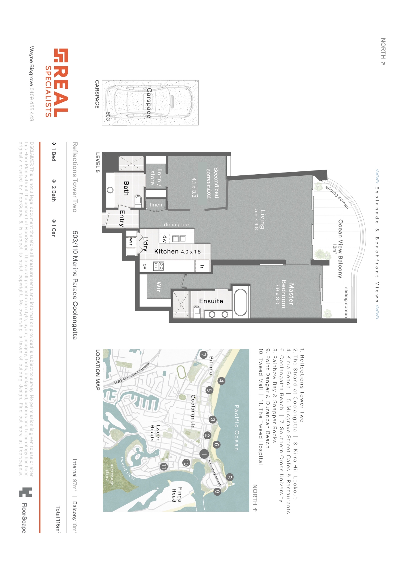 2-bedroom unit at 503/110 Marine Parade, Coolangatta, QLD 4225, Gold Coast, Queensland