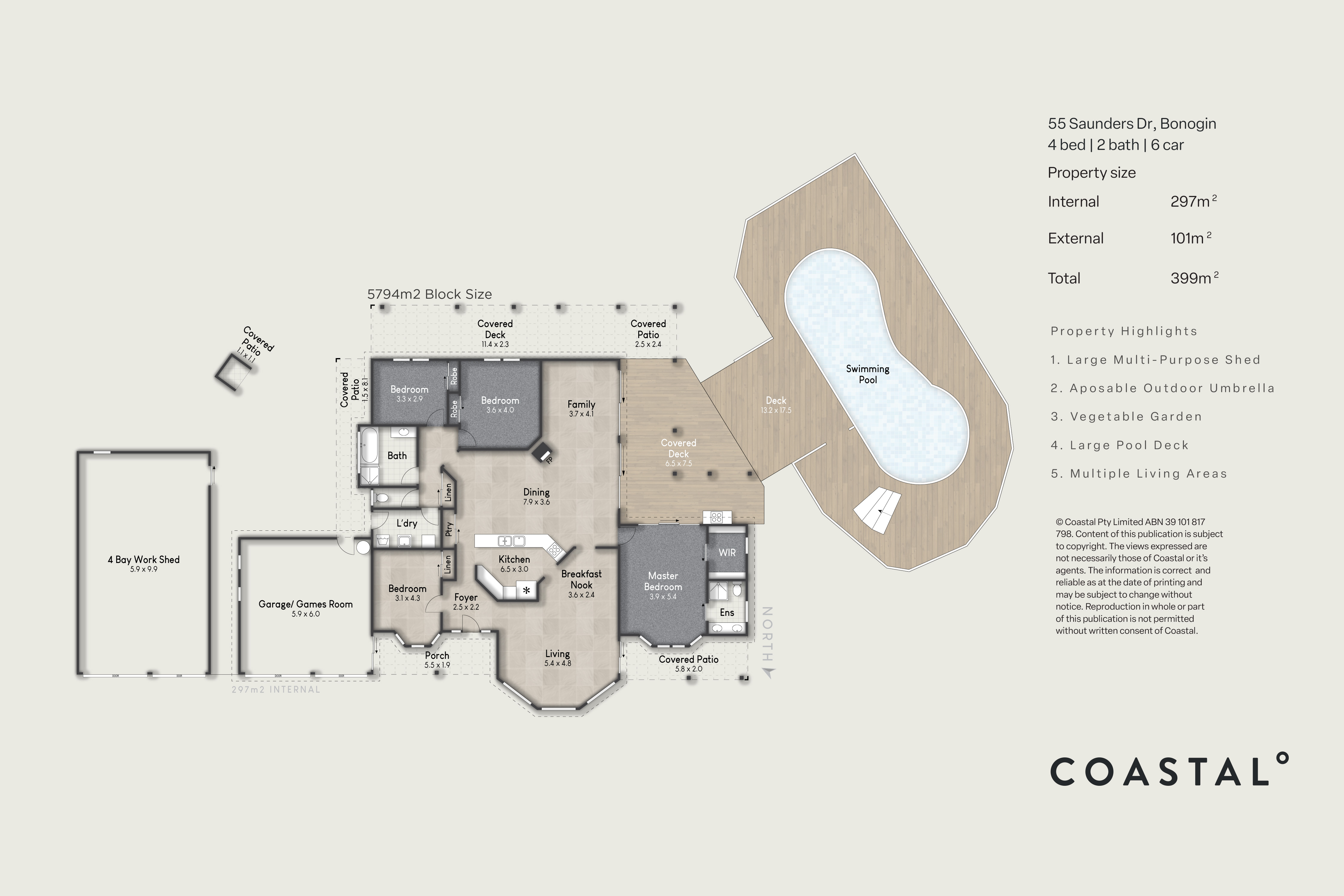 4-bedroom house at 55 SAUNDERS DRIVE, Bonogin QLD 4213, Gold Coast, Queensland