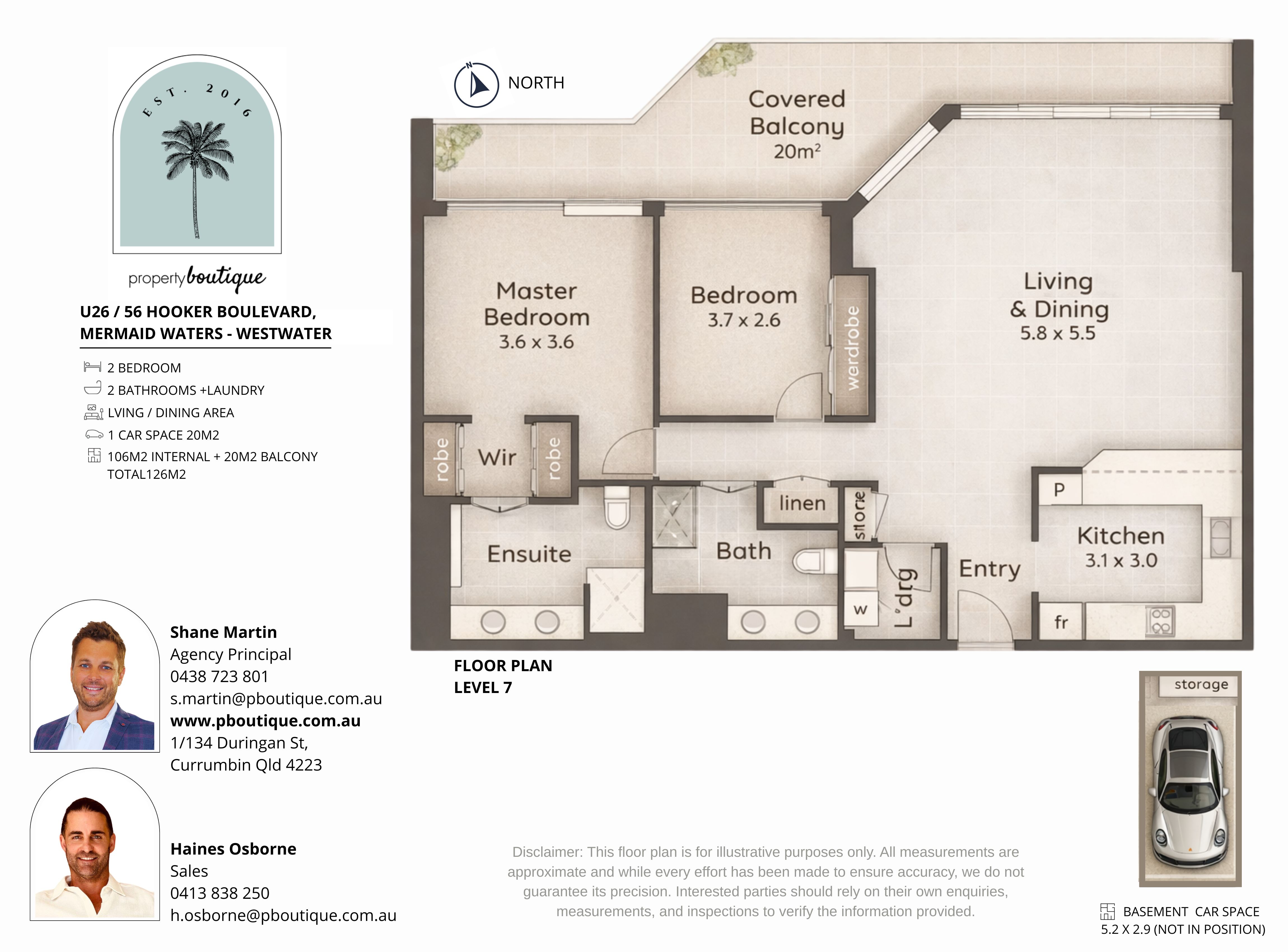 2-bedroom unit at 26/56 Hooker Boulevard, Mermaid Waters, QLD 4218, Gold Coast, Queensland