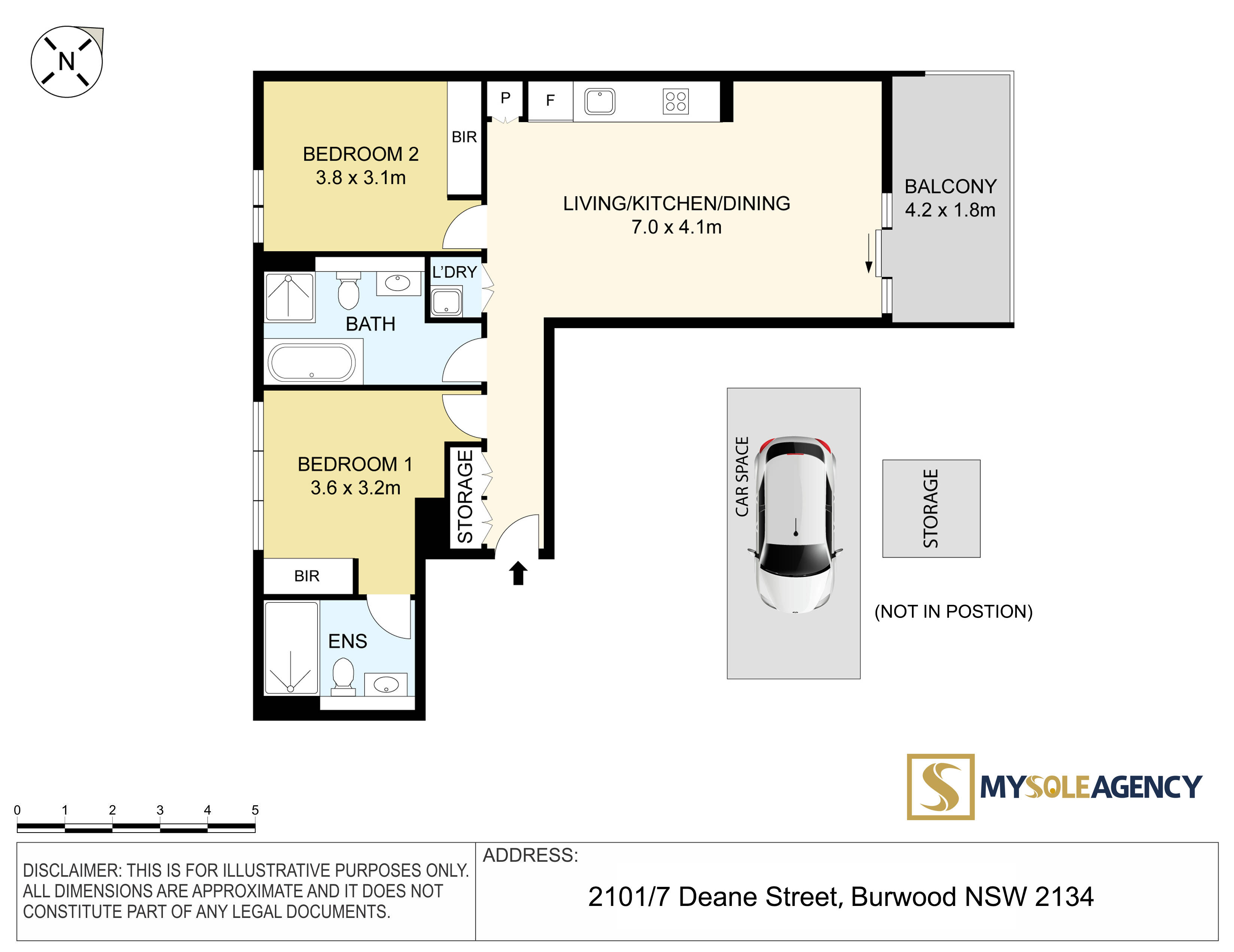 2-bedroom unit at 2101/7 Deane Street, Burwood, NSW 2134, Burwood, New South Wales