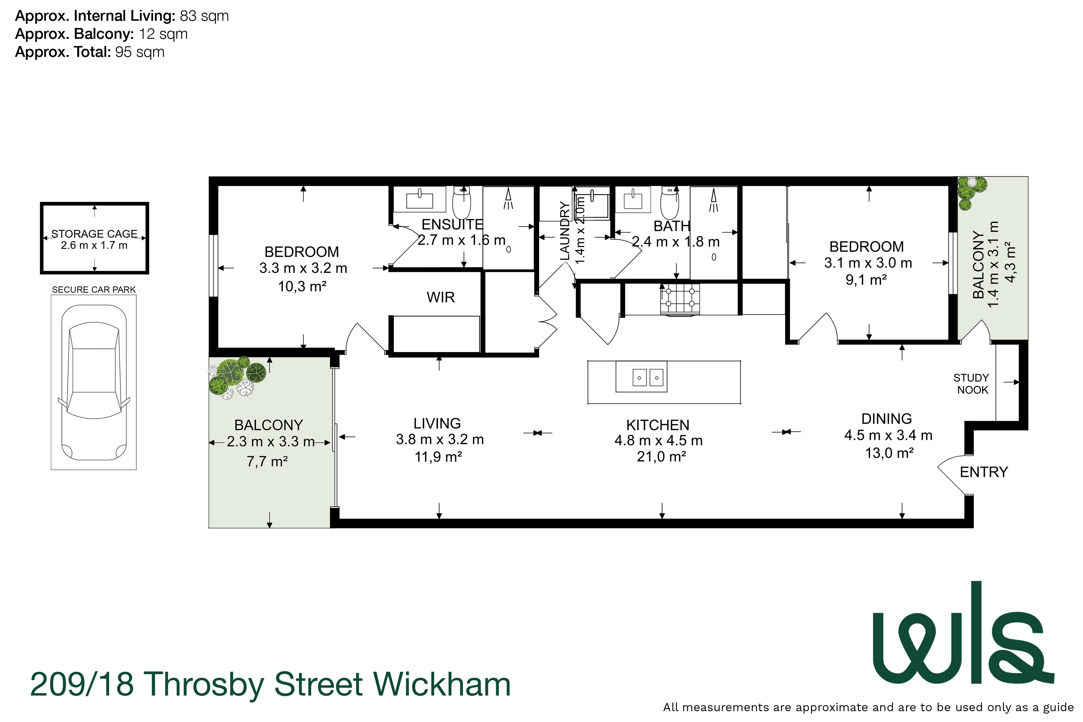 2-bedroom unit at 209/18 Throsby Street, Wickham, NSW 2293, Newcastle, New South Wales