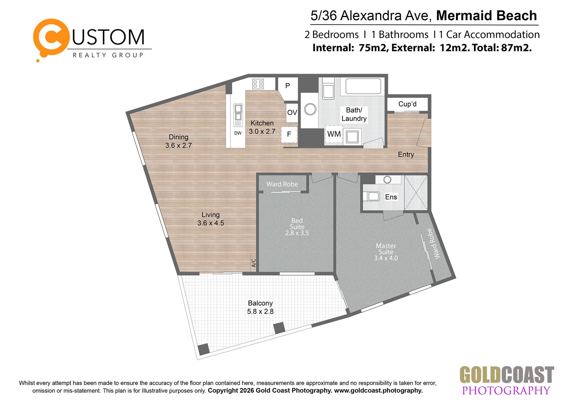 2-bedroom unit at 5/36 Alexandra Ave, Mermaid Beach, Qld, 4218, Gold Coast, Queensland