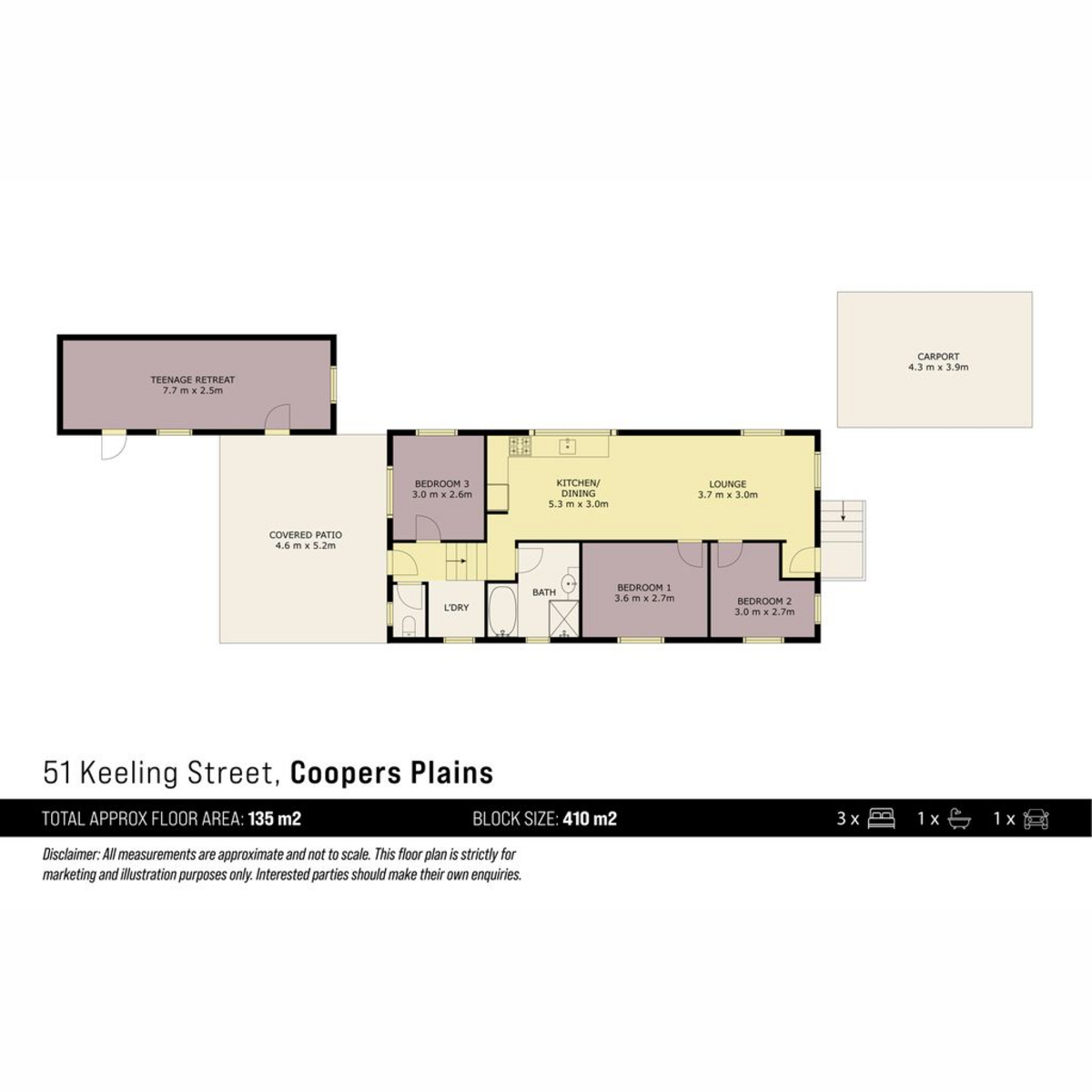 3-bedroom house at 51 KEELING STREET, Coopers Plains QLD 4108, Brisbane, Queensland