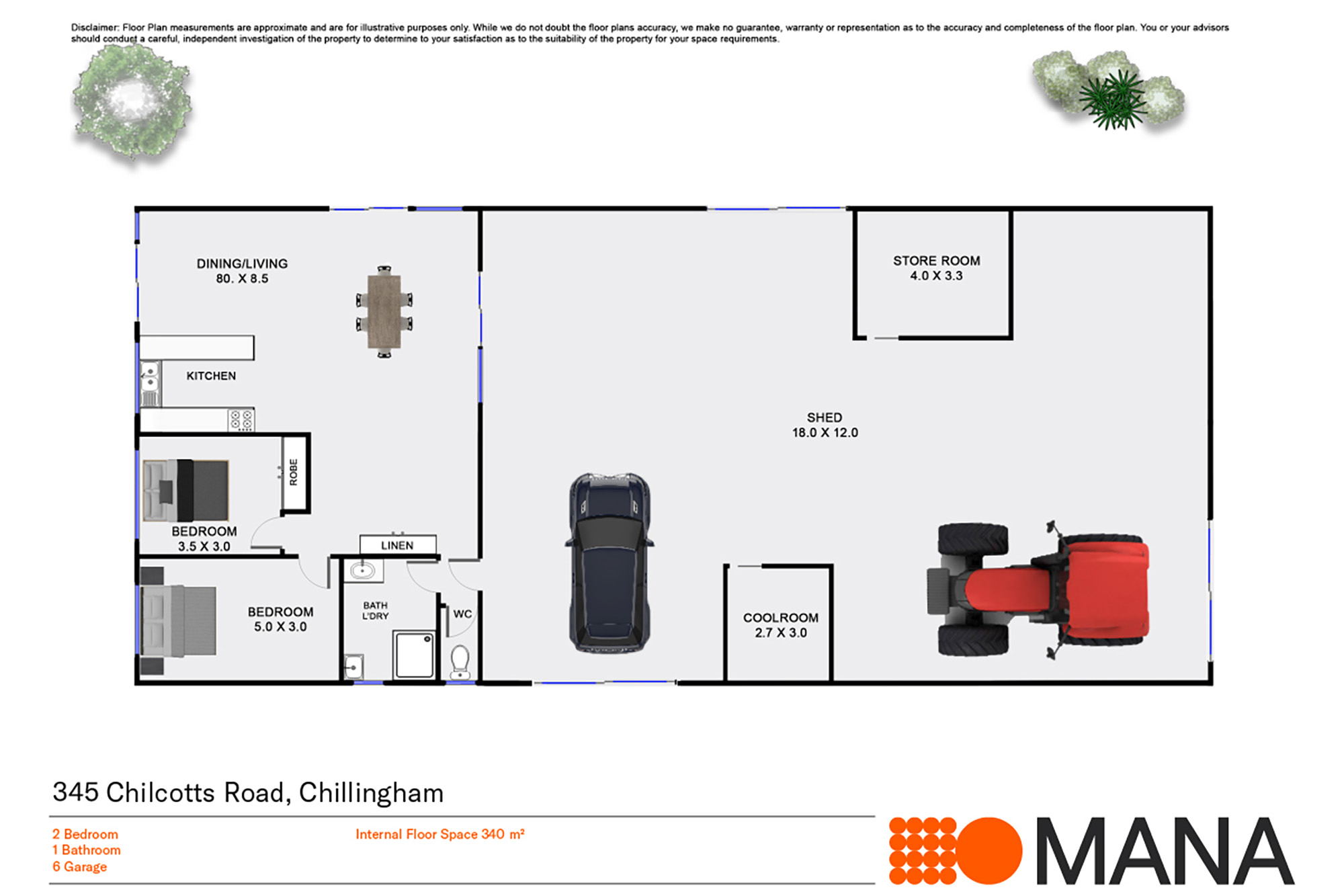 2-bedroom house at 345 CHILCOTTS ROAD, Chillingham NSW 2484, Tweed, New South Wales