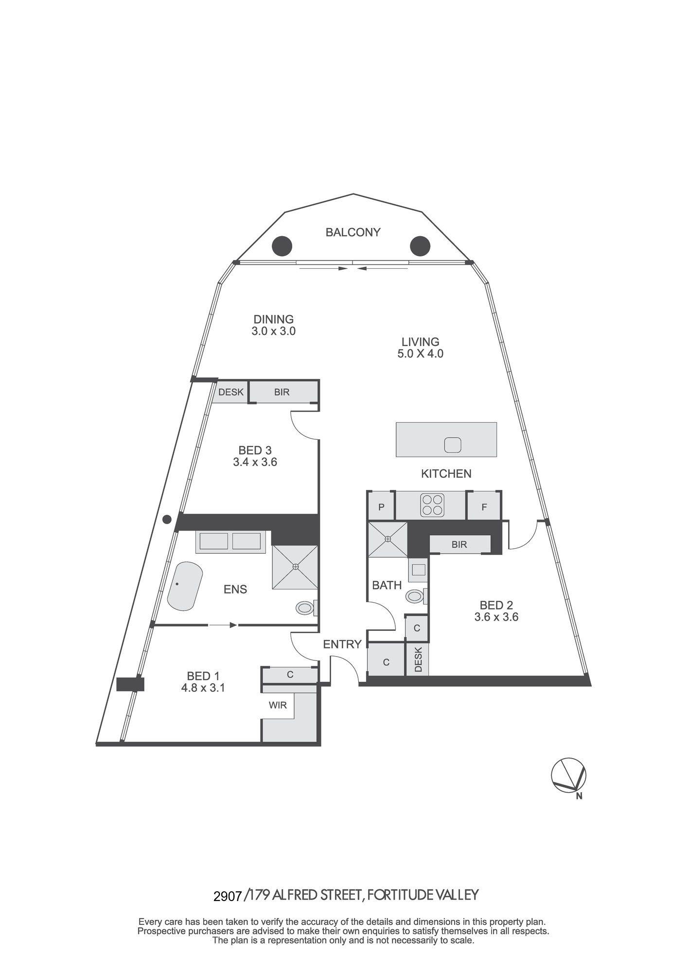 3-bedroom unit at 3007/179 Alfred Street, Fortitude Valley, QLD 4006, Brisbane, Queensland