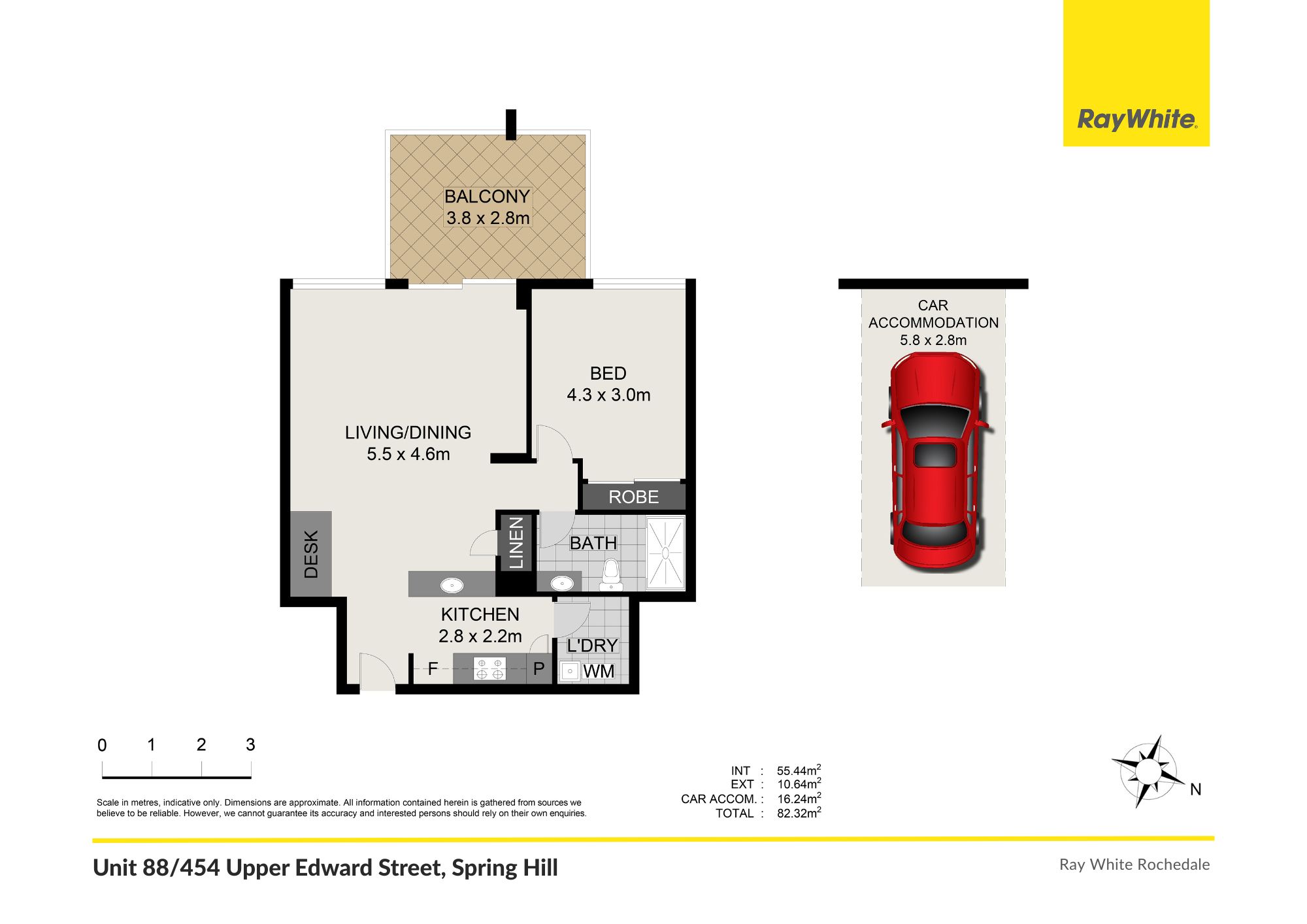 1-bedroom unit at 88 454 UPPER EDWARD STREET, SPRING HILL QLD 4000, Brisbane, Queensland