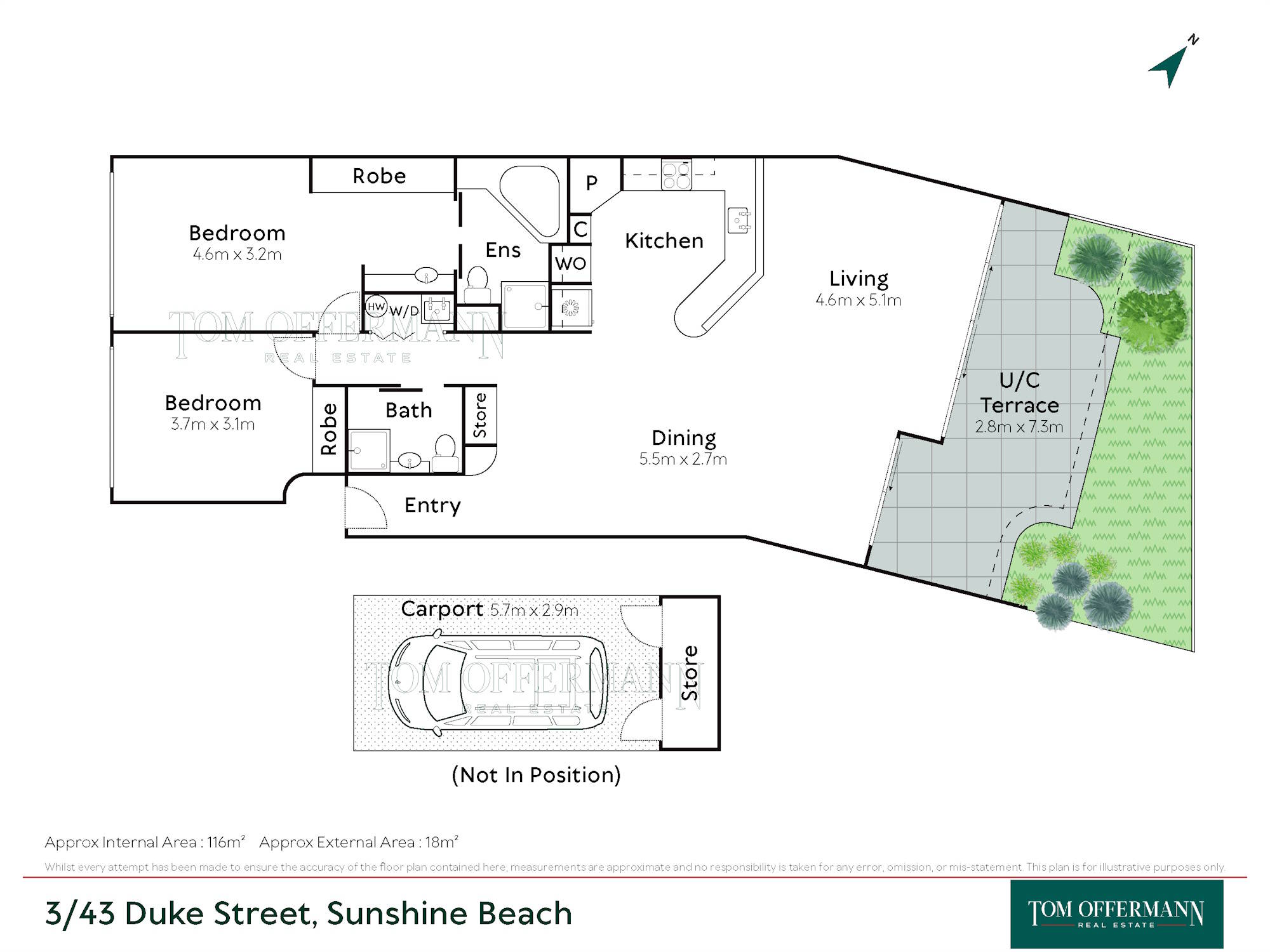 2-bedroom unit at 3/43 Duke Street, Sunshine Beach, QLD 4567, Noosa, Queensland