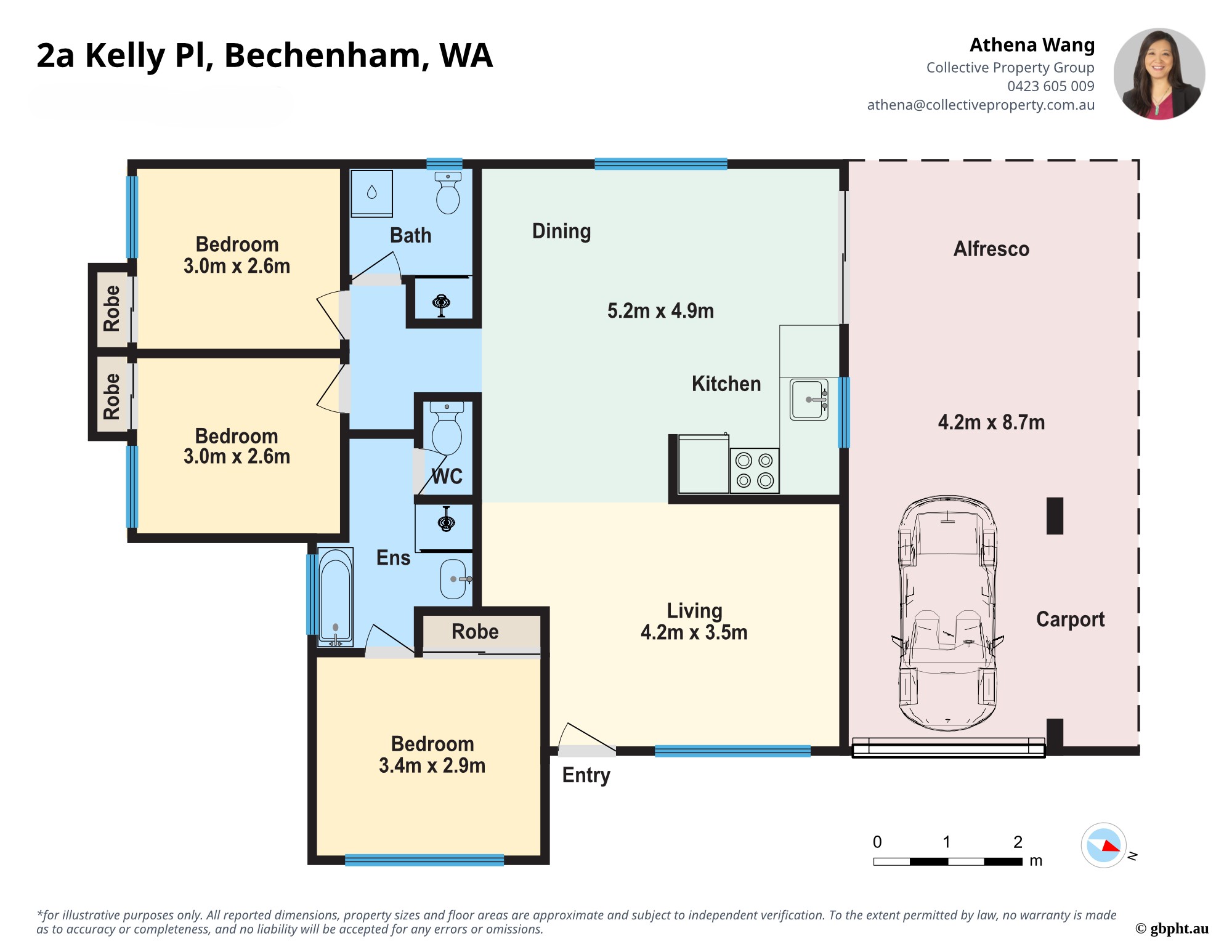 3-bedroom house at 2A Kelly Place, Beckenham, WA 6107, Gosnells, Western Australia