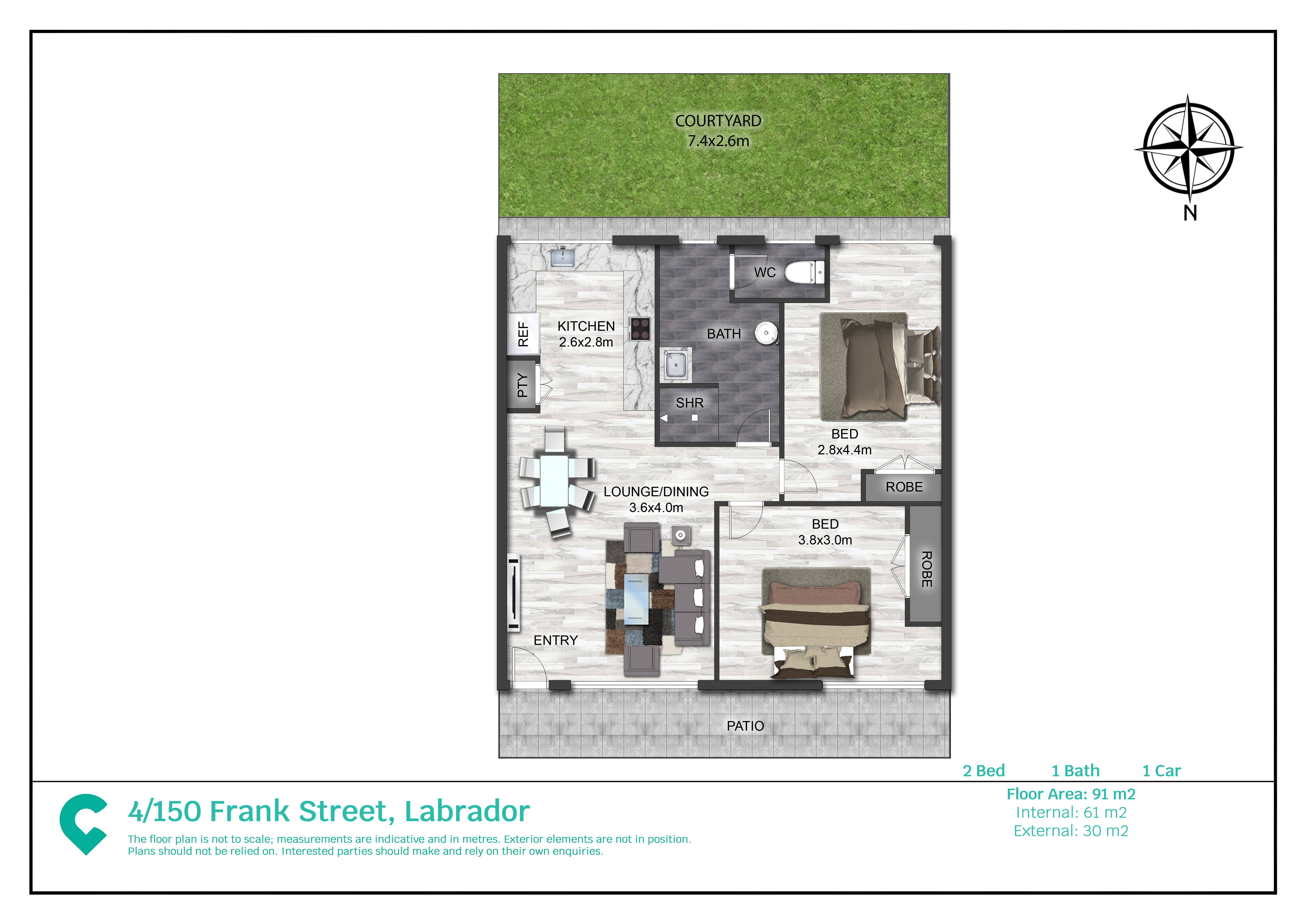 2-bedroom unit at 4/150 Frank Street, Labrador, Qld, 4215, Gold Coast, Queensland