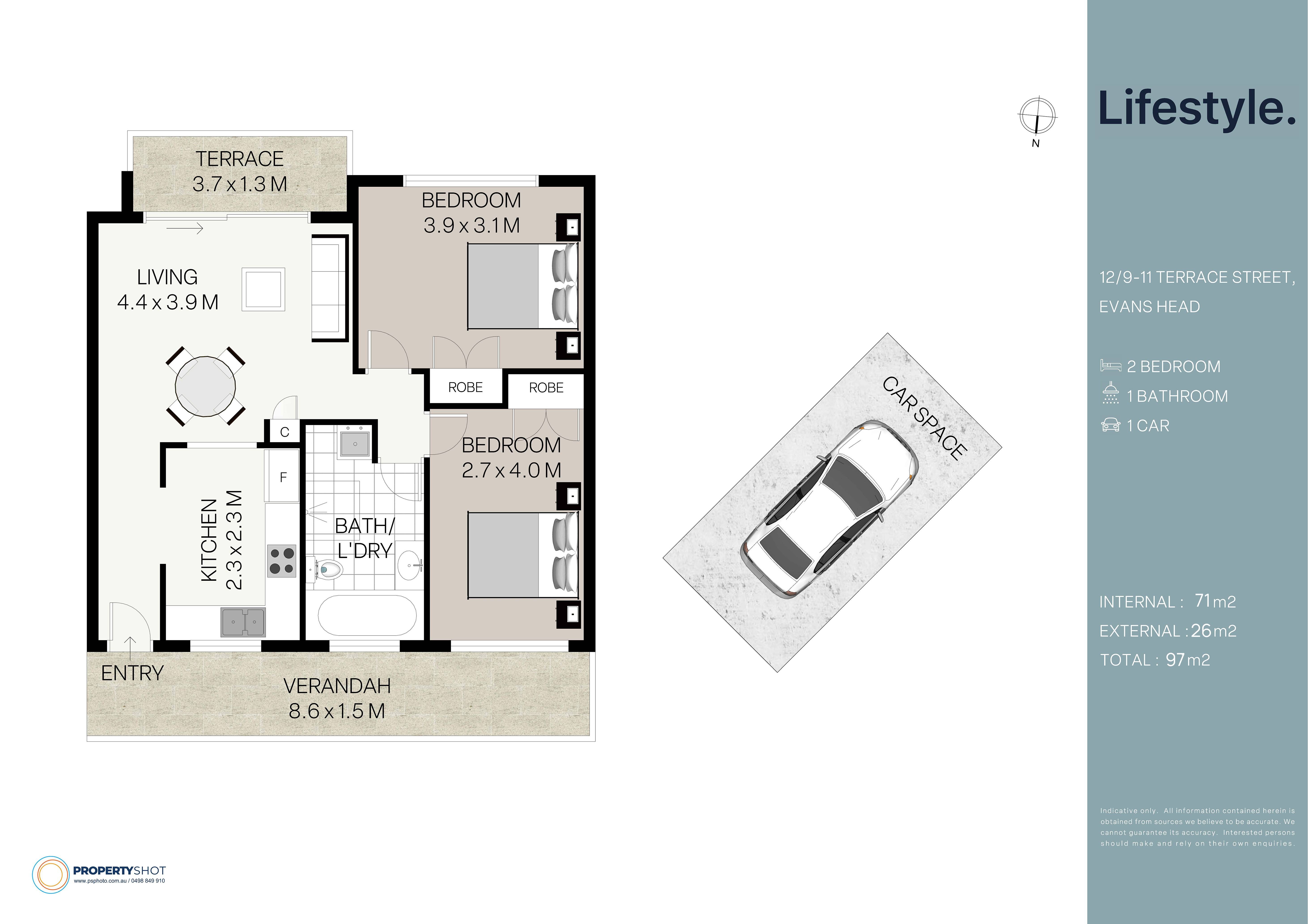 2-bedroom unit at 12 9-11 TERRACE STREET, EVANS HEAD NSW 2473, Richmond Valley, New South Wales