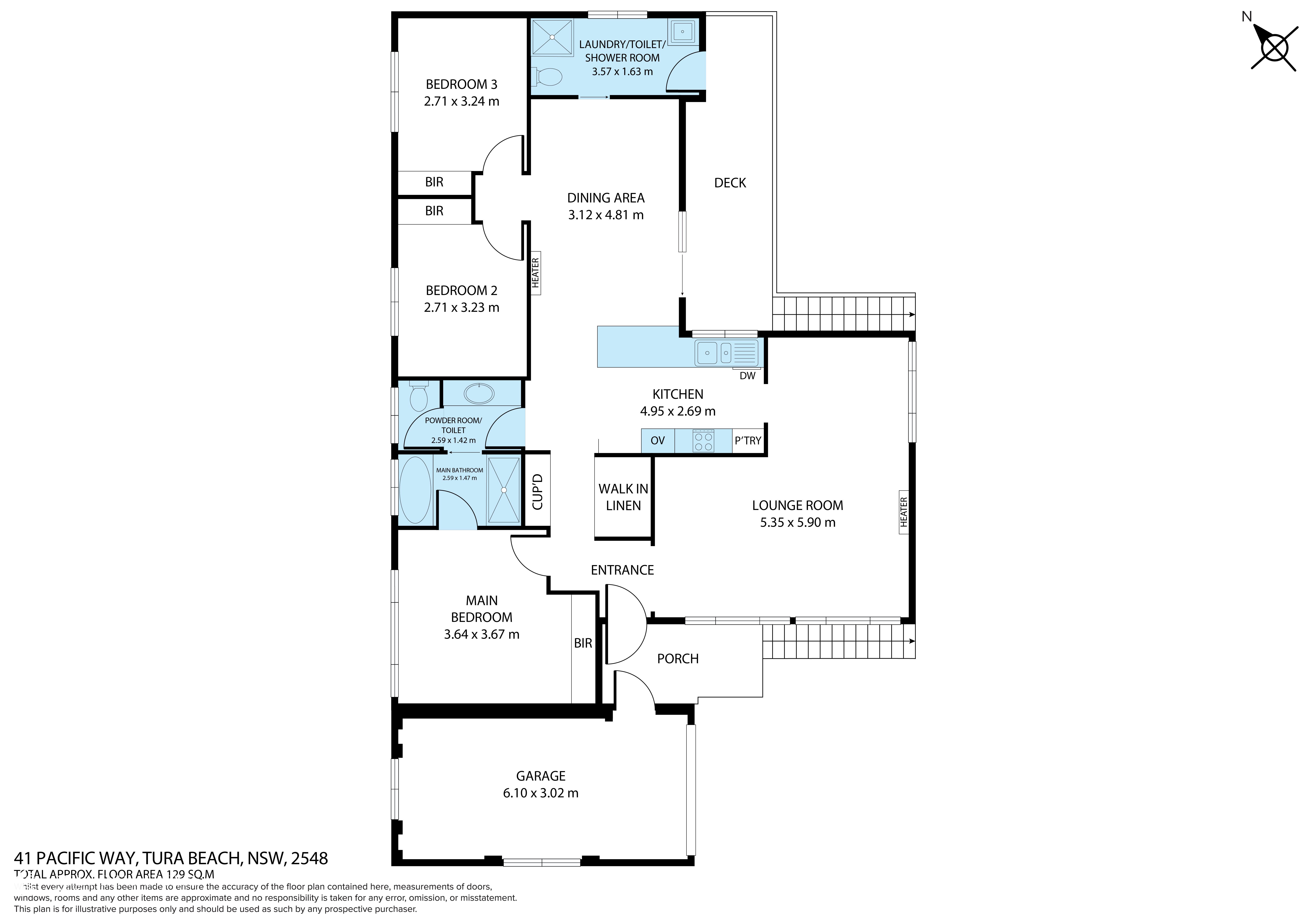 3-bedroom house at 41 PACIFIC WAY, Tura Beach NSW 2548, Bega Valley, New South Wales