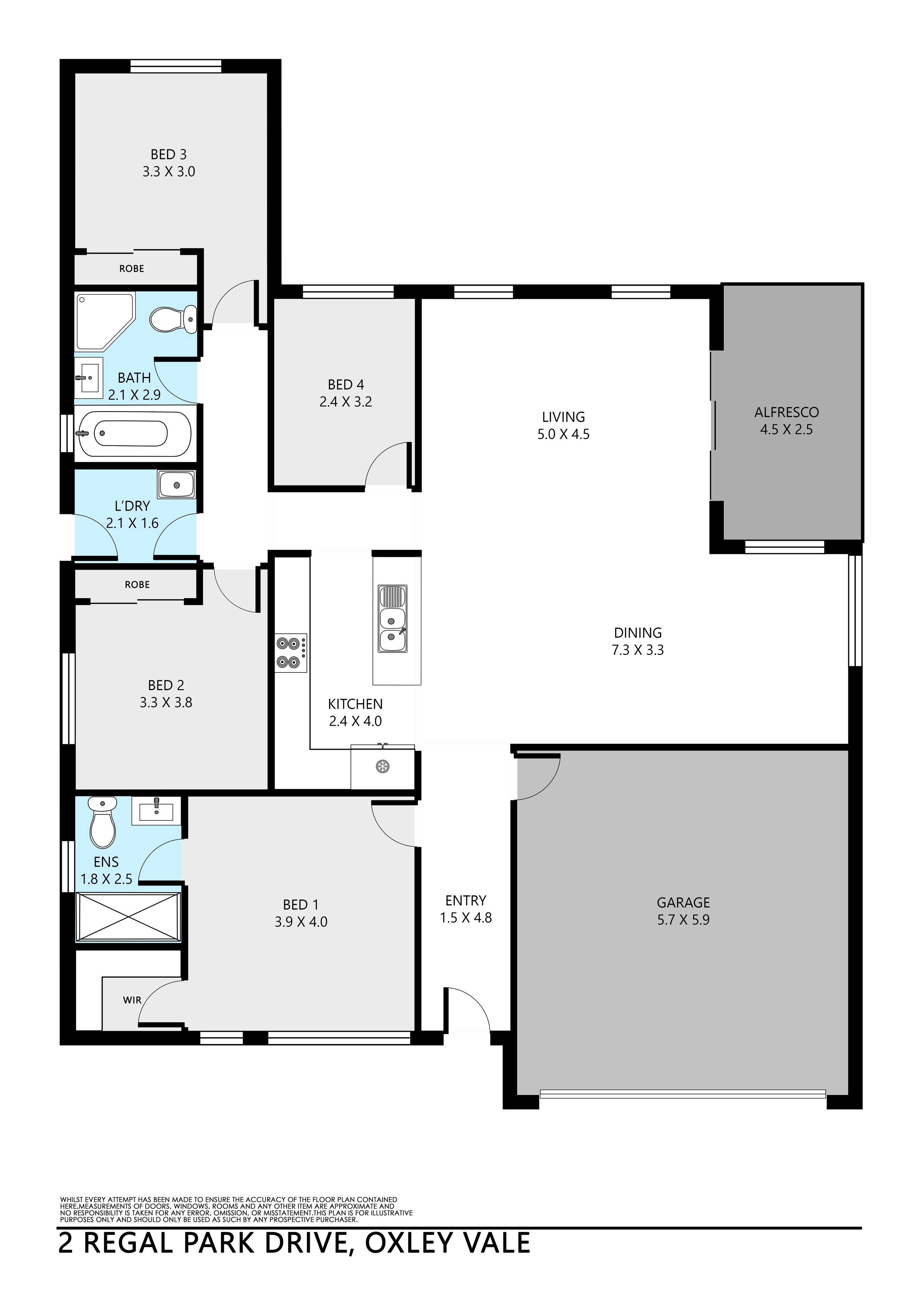 4-bedroom house at 2 REGAL PARK DRIVE, Oxley Vale NSW 2340, Tamworth, New South Wales
