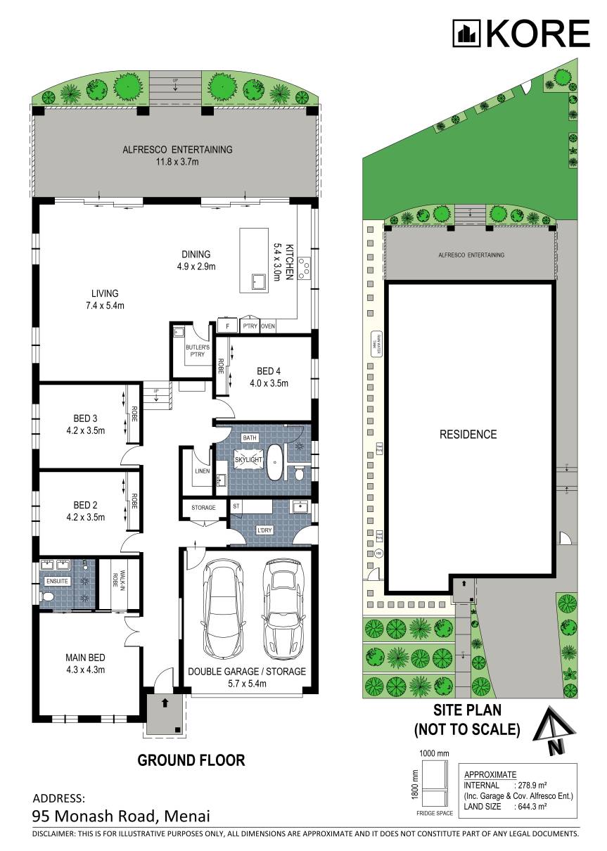 Floor plan for 4-bedroom house at 95 MONASH ROAD, Menai NSW 2234, Sutherland, New South Wales