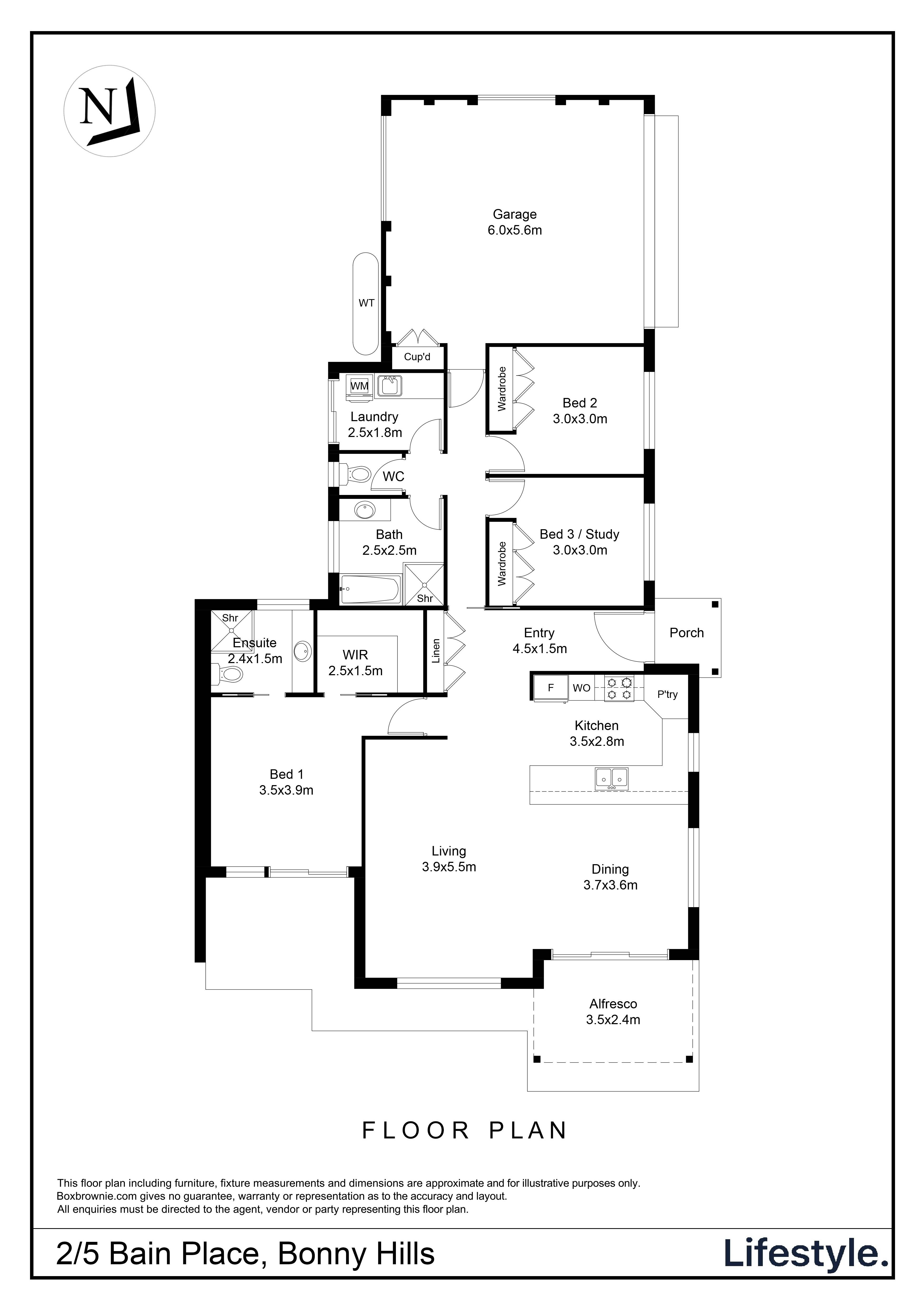 3-bedroom house at 2 5 BAIN PLACE, BONNY HILLS NSW 2445, Port Macquarie-Hastings, New South Wales