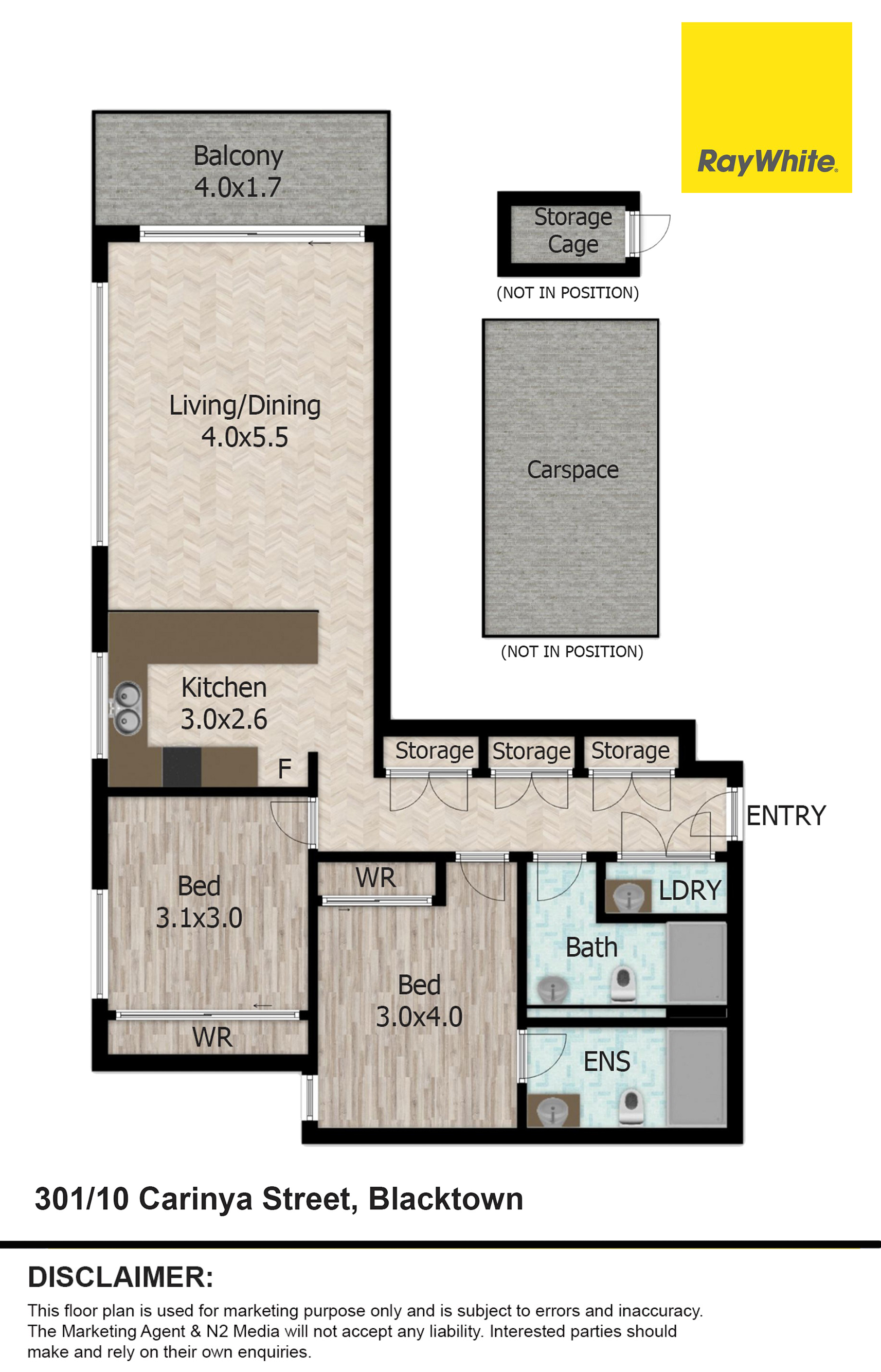 2-bedroom unit at 301/10 Carinya Street, Blacktown, NSW 2148, Blacktown, New South Wales