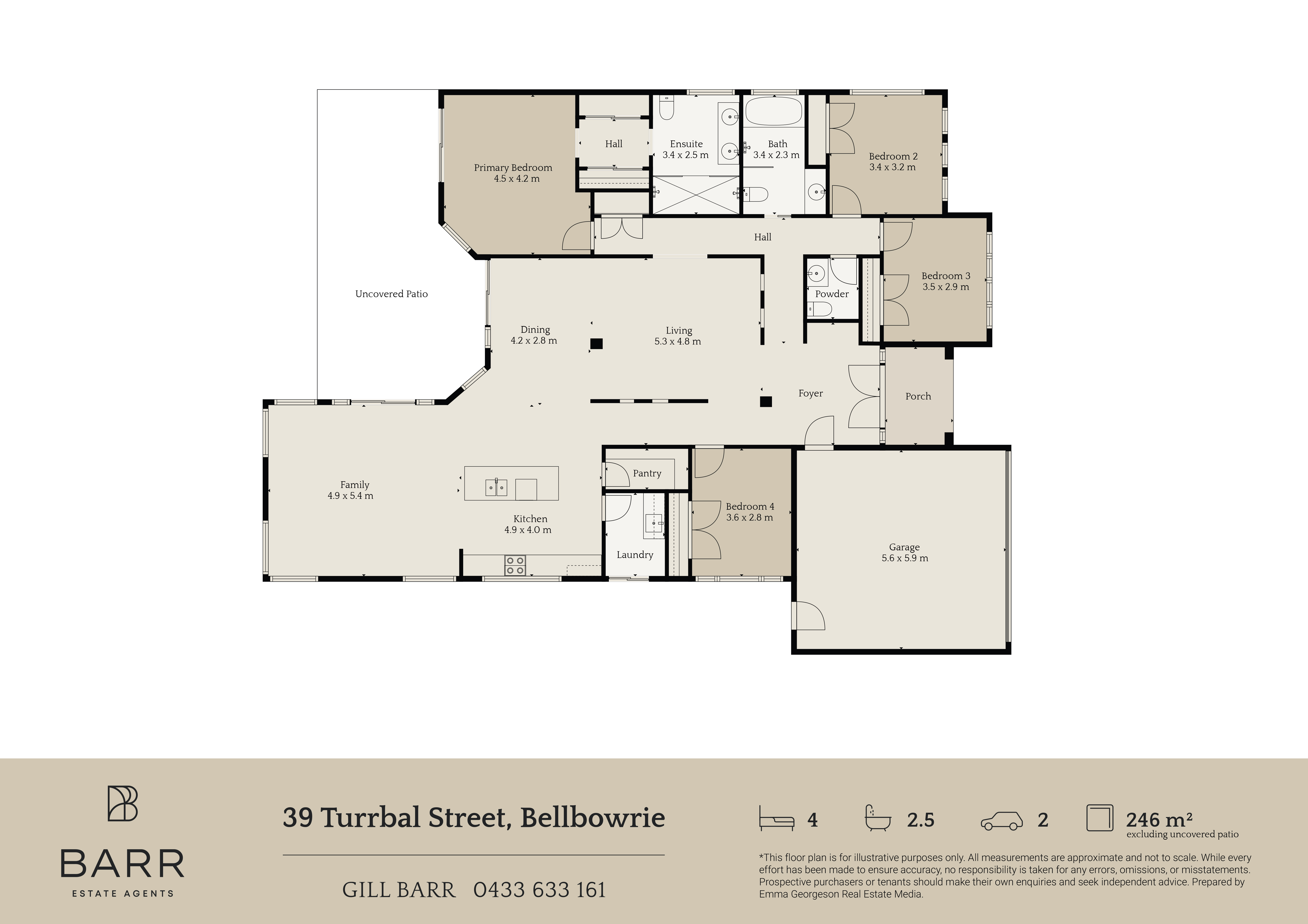 4-bedroom house at 39 Turrbal Street, Bellbowrie QLD 4070, Brisbane, Queensland
