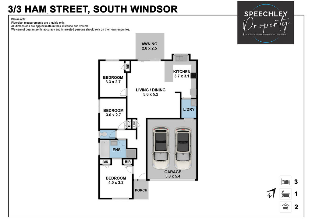 3-bedroom unit at 3 3 HAM STREET, SOUTH WINDSOR NSW 2756, Hawkesbury, New South Wales