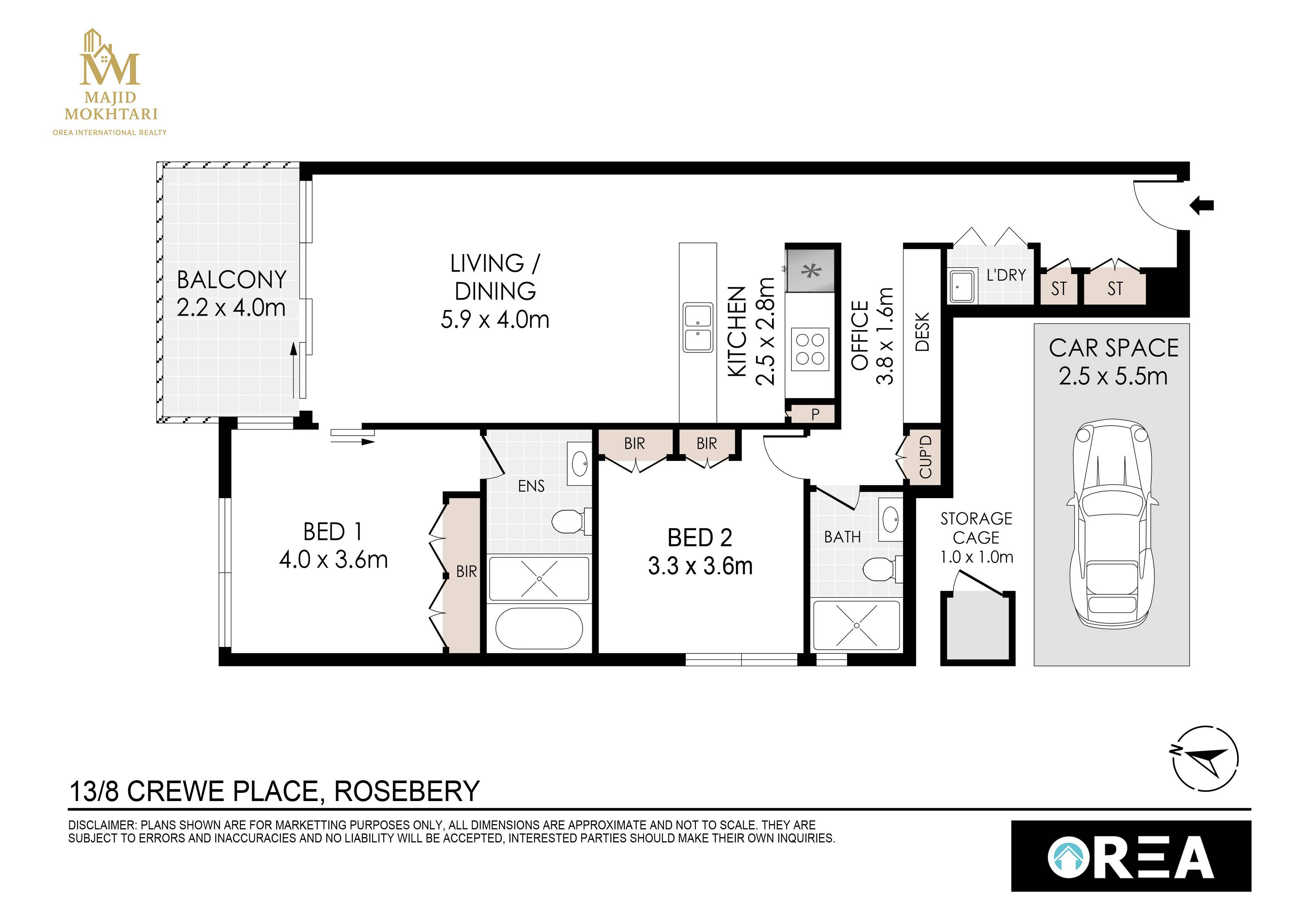 2-bedroom unit at 13/8 Crewe Place, Rosebery, NSW 2018, Sydney, New South Wales