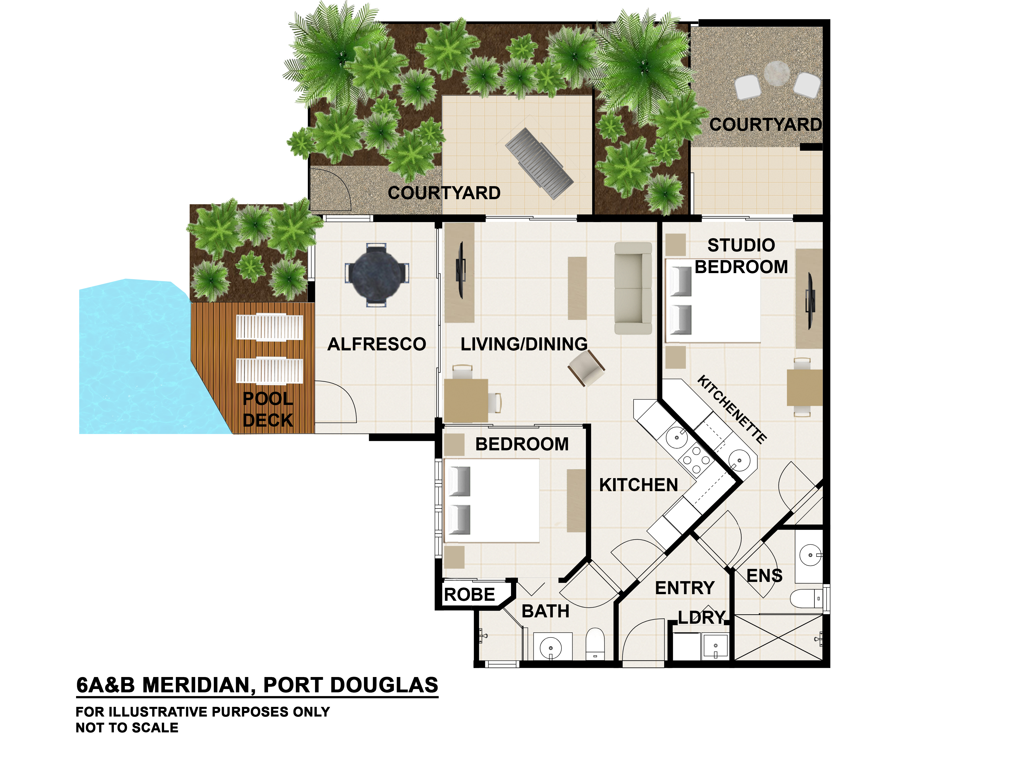 2-bedroom unit at 6A & B/15-17 Davidson Street, Port Douglas, Qld, 4877, Douglas, Queensland