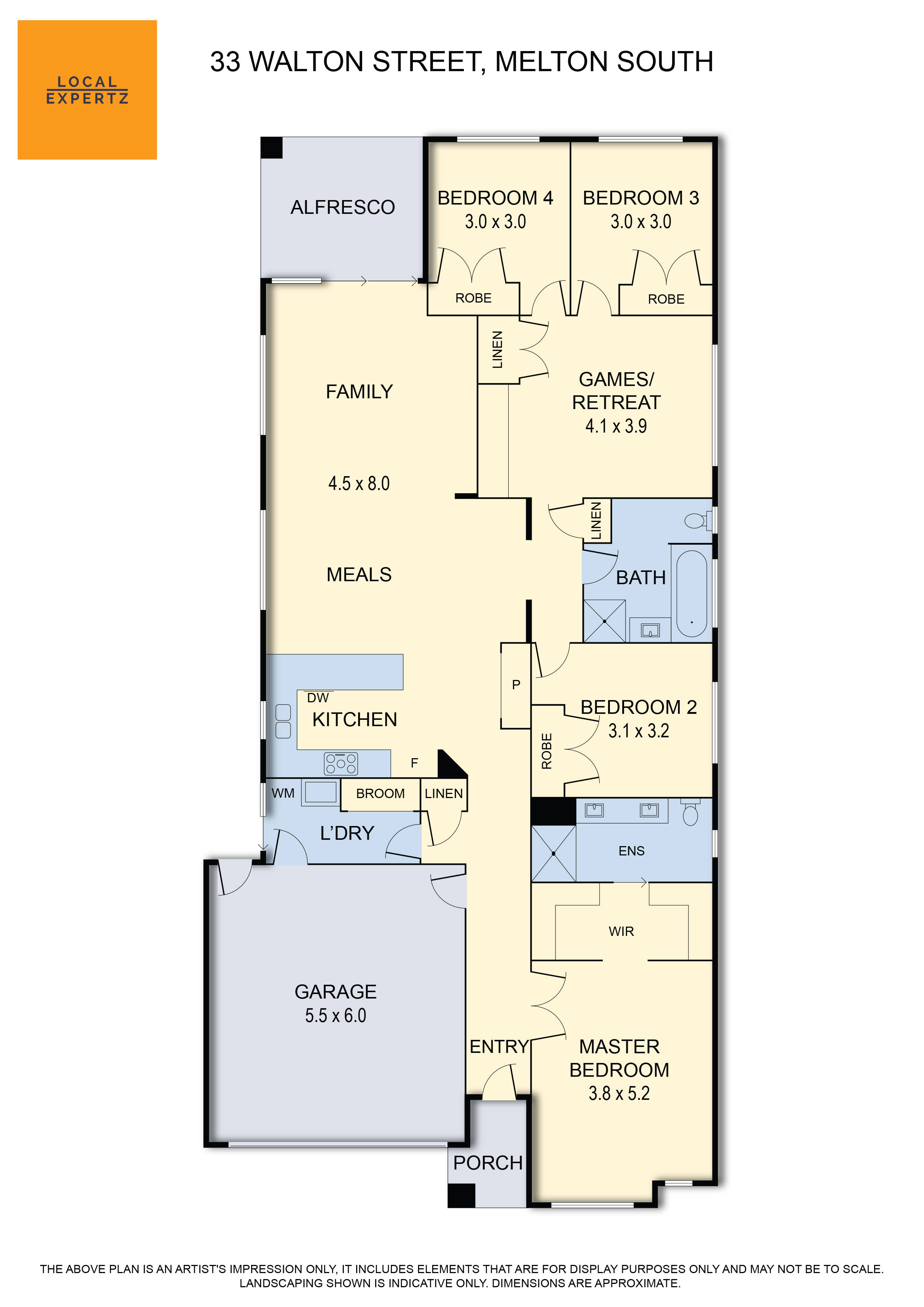 4-bedroom house at 33 WALTON STREET, Melton South VIC 3338, Melton, Victoria