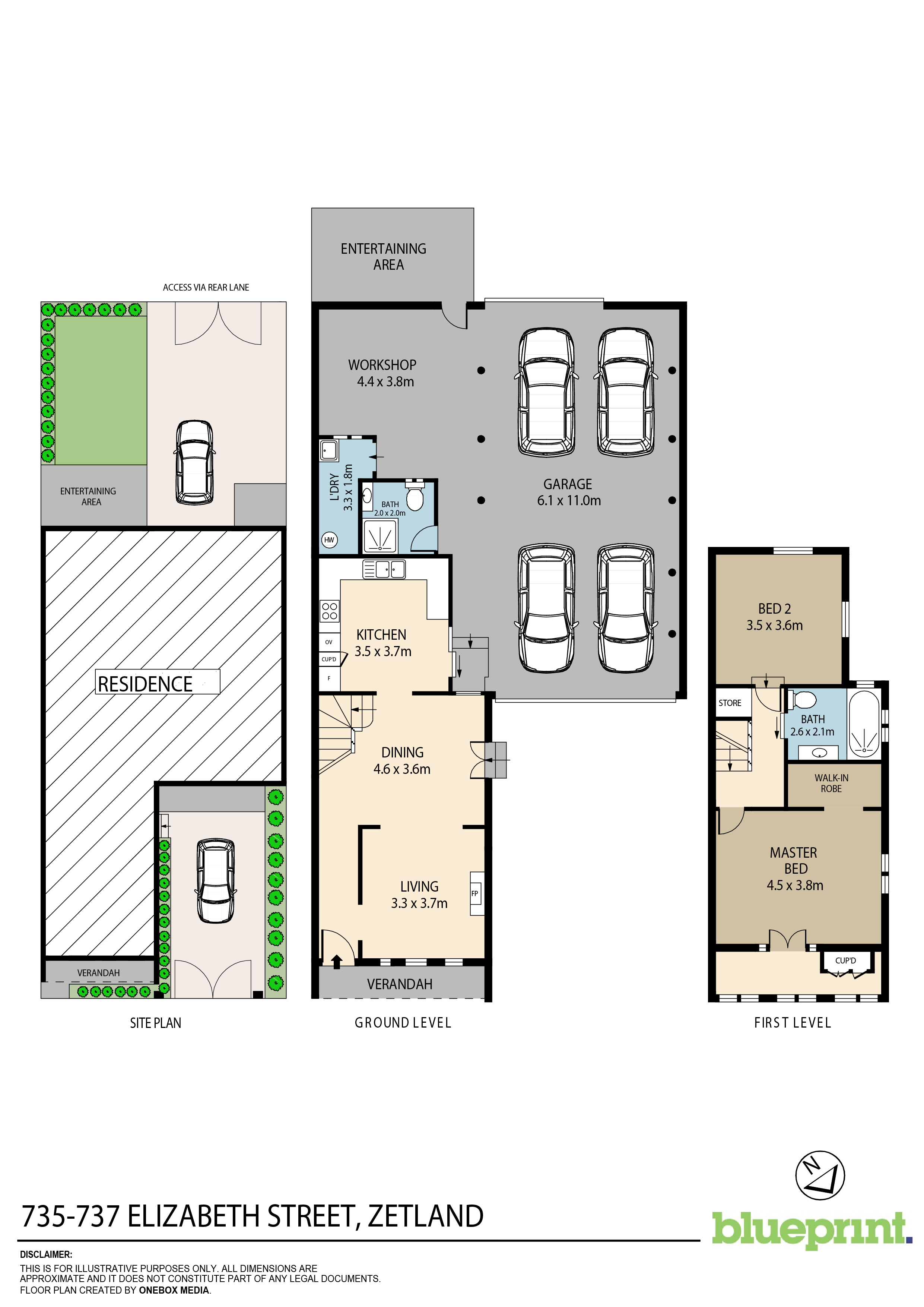 2-bedroom house at 735-737 ELIZABETH STREET, Zetland NSW 2017, Sydney, New South Wales