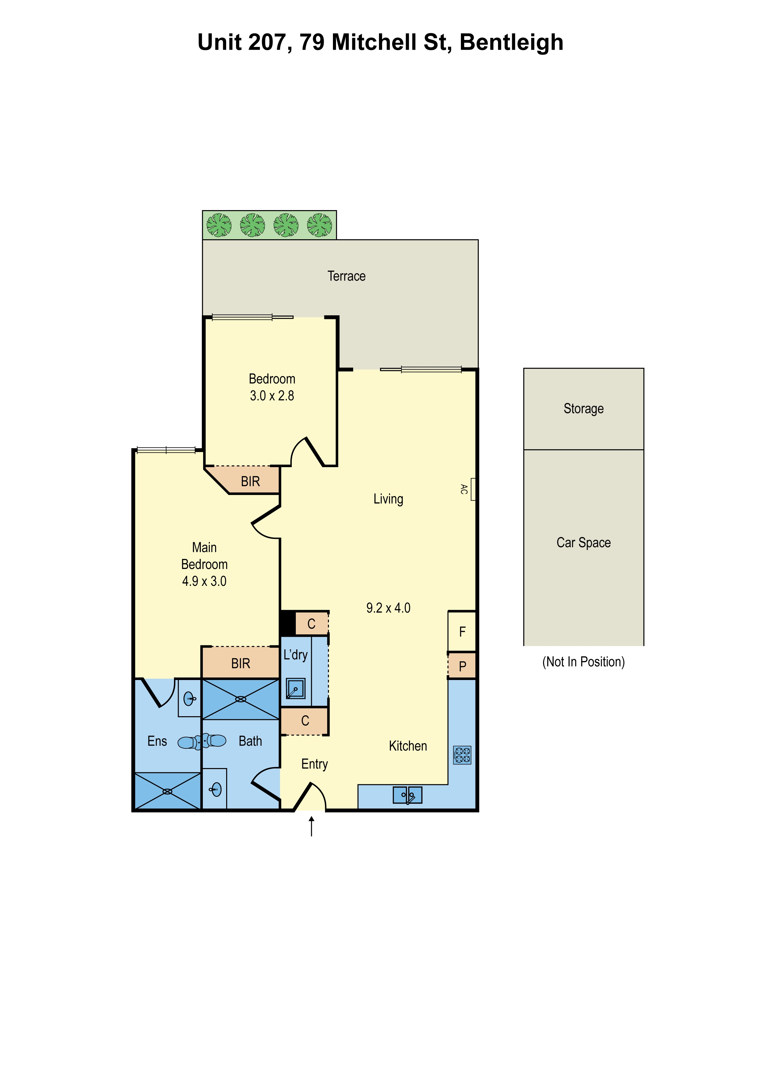 2-bedroom unit at FLAT 207 79 MITCHELL STREET, BENTLEIGH VIC 3204, Glen Eira, Victoria