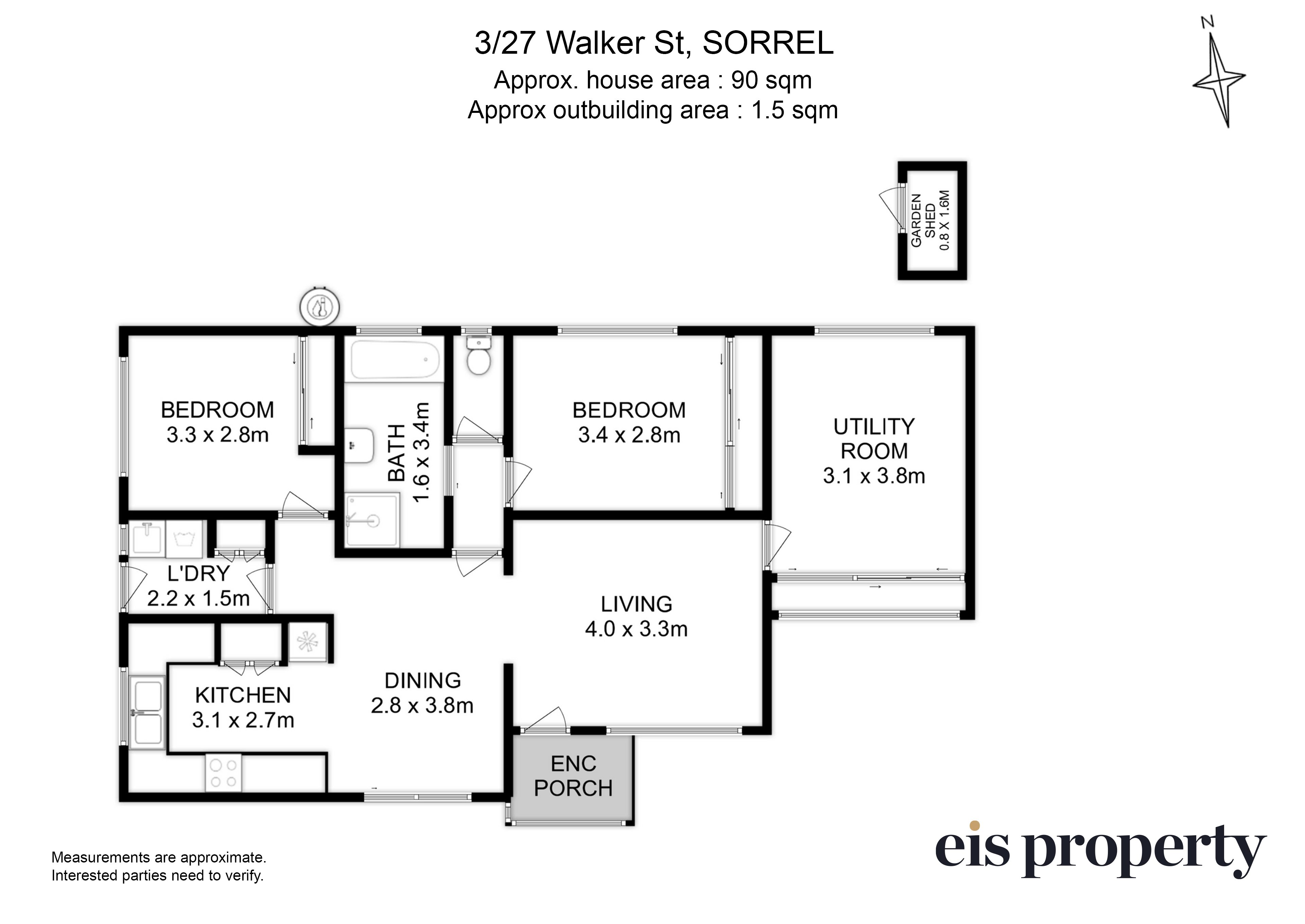 3-bedroom unit at 3 27 WALKER STREET, SORELL TAS 7172, Sorell, Tasmania
