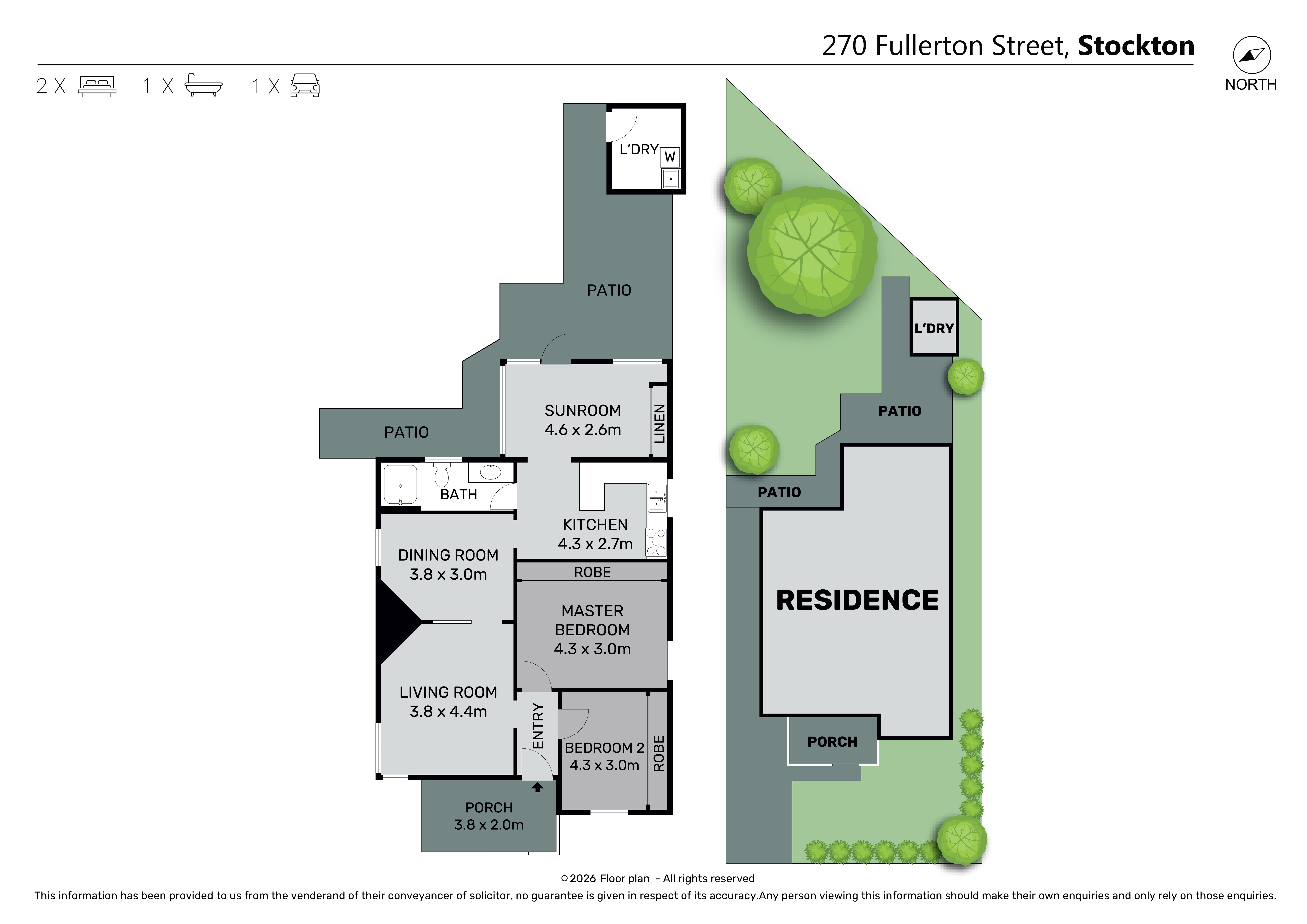 2-bedroom house at 270 Fullerton Street, Stockton, NSW 2295, Newcastle, New South Wales