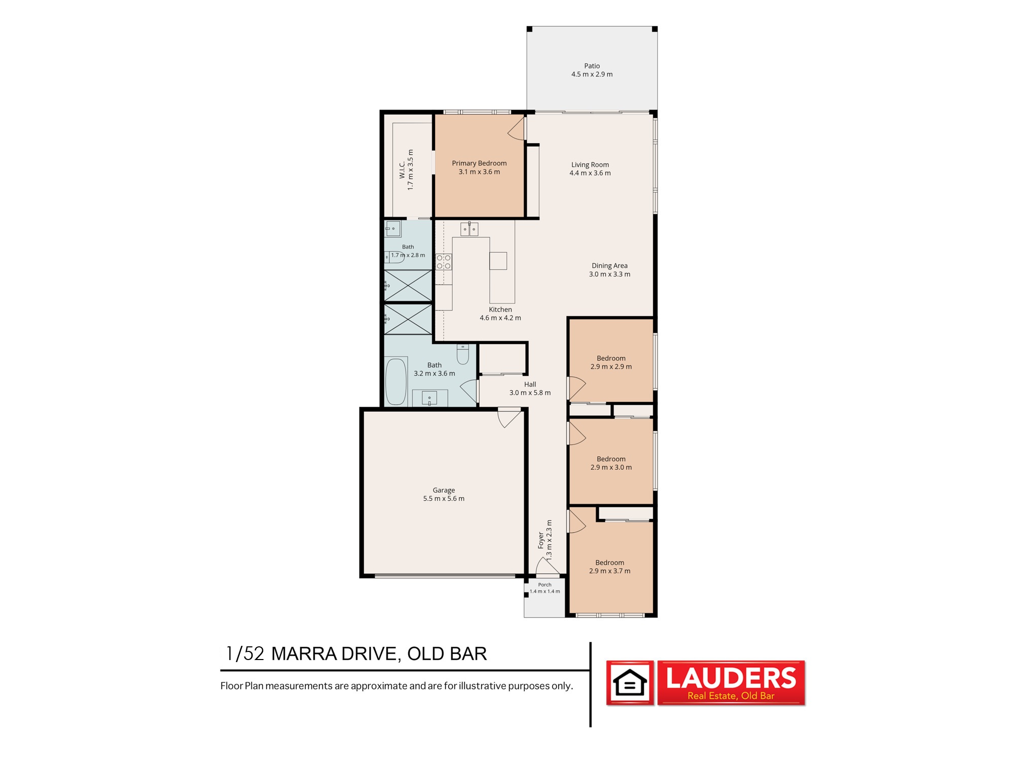 4-bedroom unit at 1/52 Marra Drive, Old Bar, NSW 2430, Mid-Coast, New South Wales