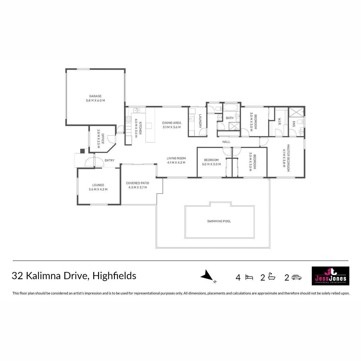 4-bedroom house at 32 KALIMNA DRIVE, Highfields QLD 4352, Toowoomba, Queensland